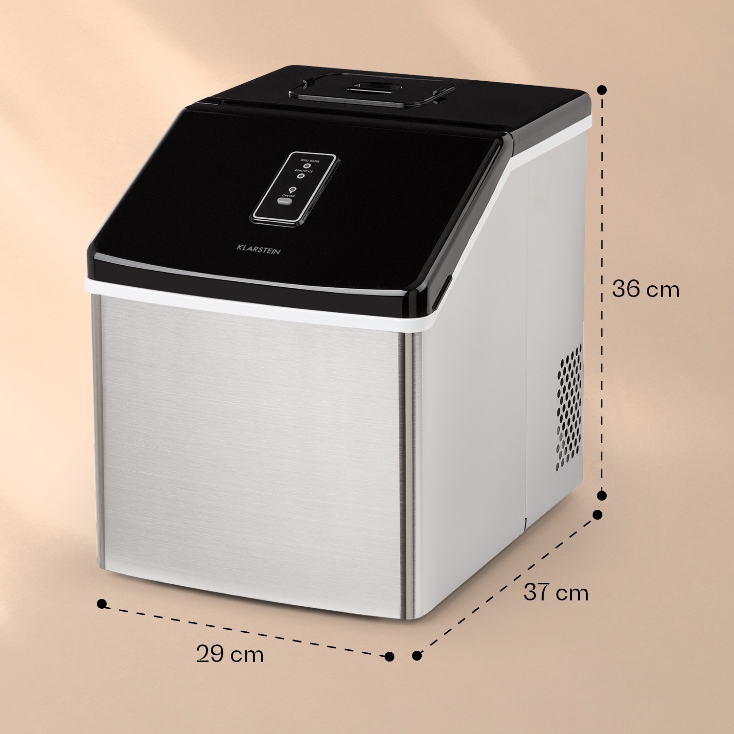 Clearcube Eiswürfelmaschine Klareis 13kg/24h Edelstahl schwarz