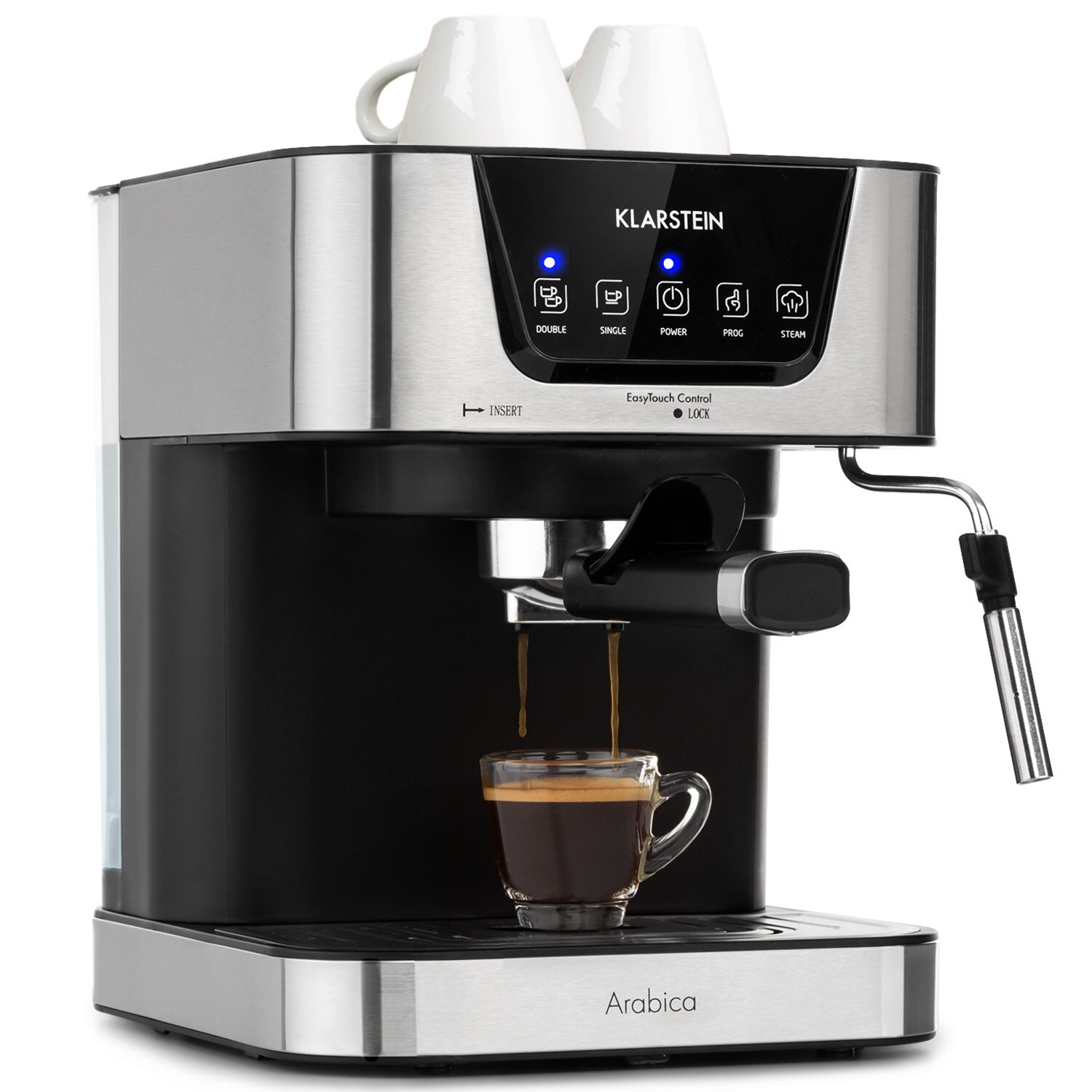 Arabica Espressomaschine 1050W 15 Bar 1,5l Touch-Bedienfeld  Edelstahl - Bild 1