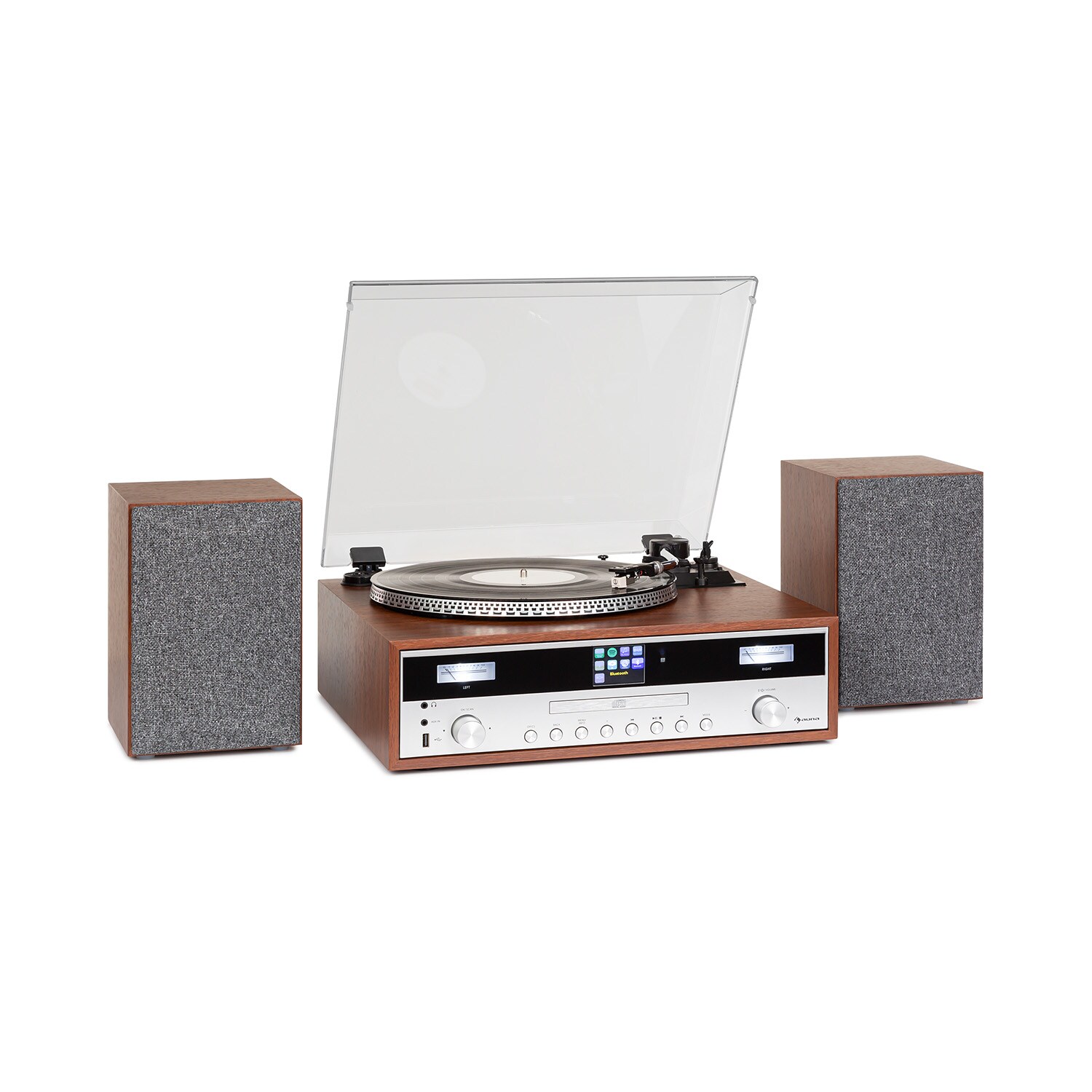 Birmingham HiFi Stereo-System DAB+/FM BT-Funktion Vinyl CD USB AUX-In - Bild 1