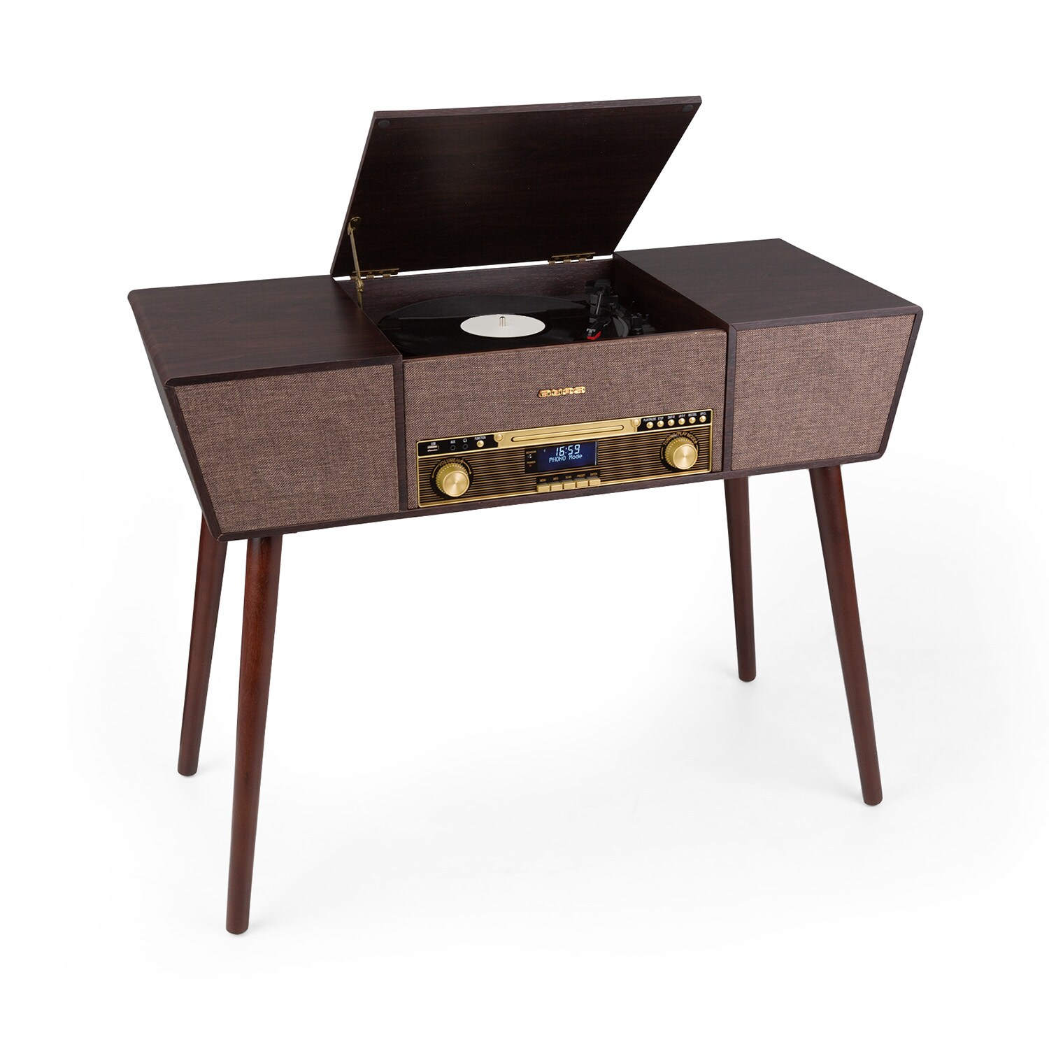 Belle Epoque 1912 Retro-Plattenspieler CD BT USB DAB+/UKW braun | 04060656157950