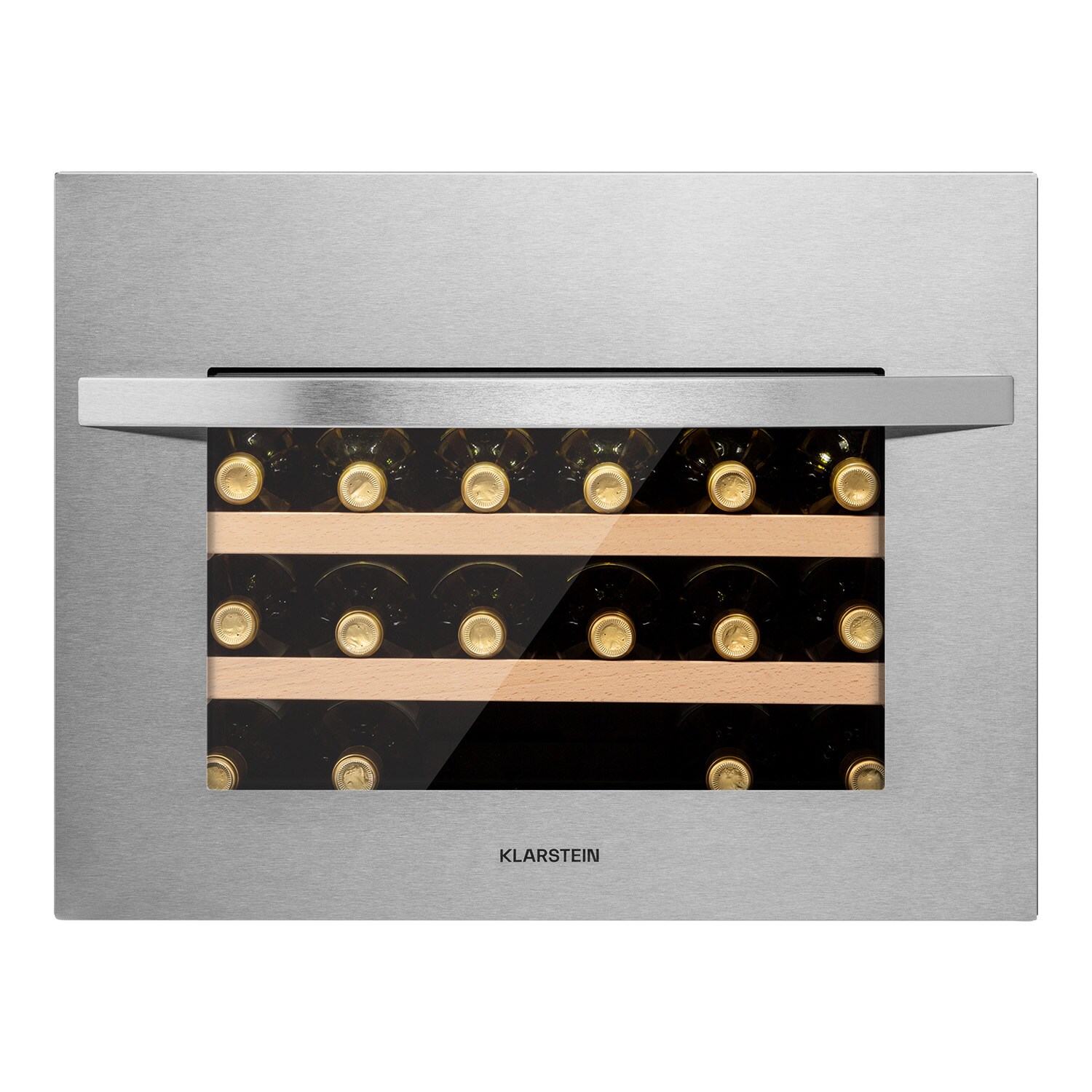 Vinsider 24 Built-In Uno Weink&uuml;hlschrank Einbauger&auml;t 1 Zone 24 Flaschen Edelstahl - Bild 1