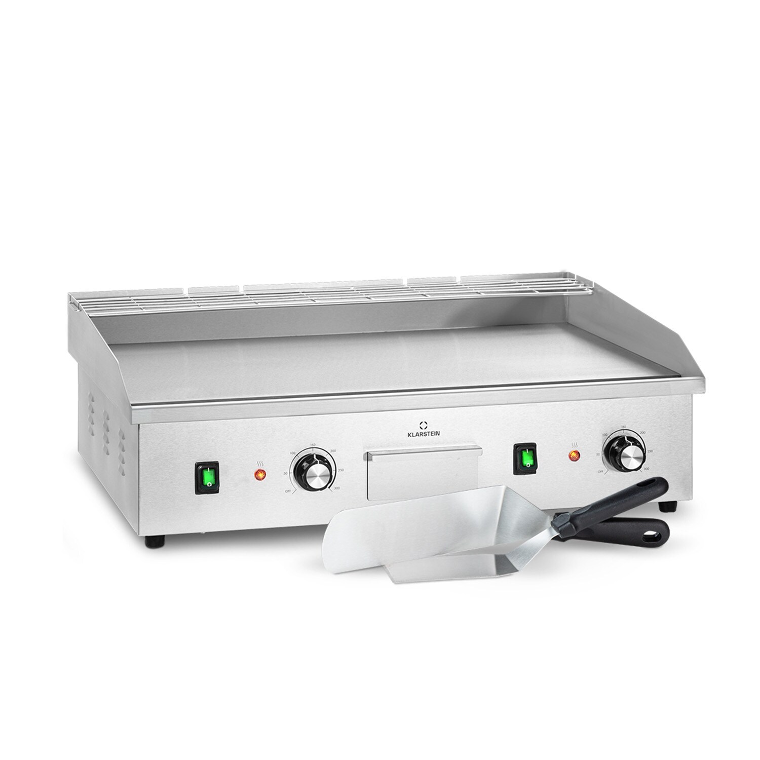 Grillmeile 4400 Elektrogrill Plancha 2x2200W Grillplatte Edelstahl - Bild 1