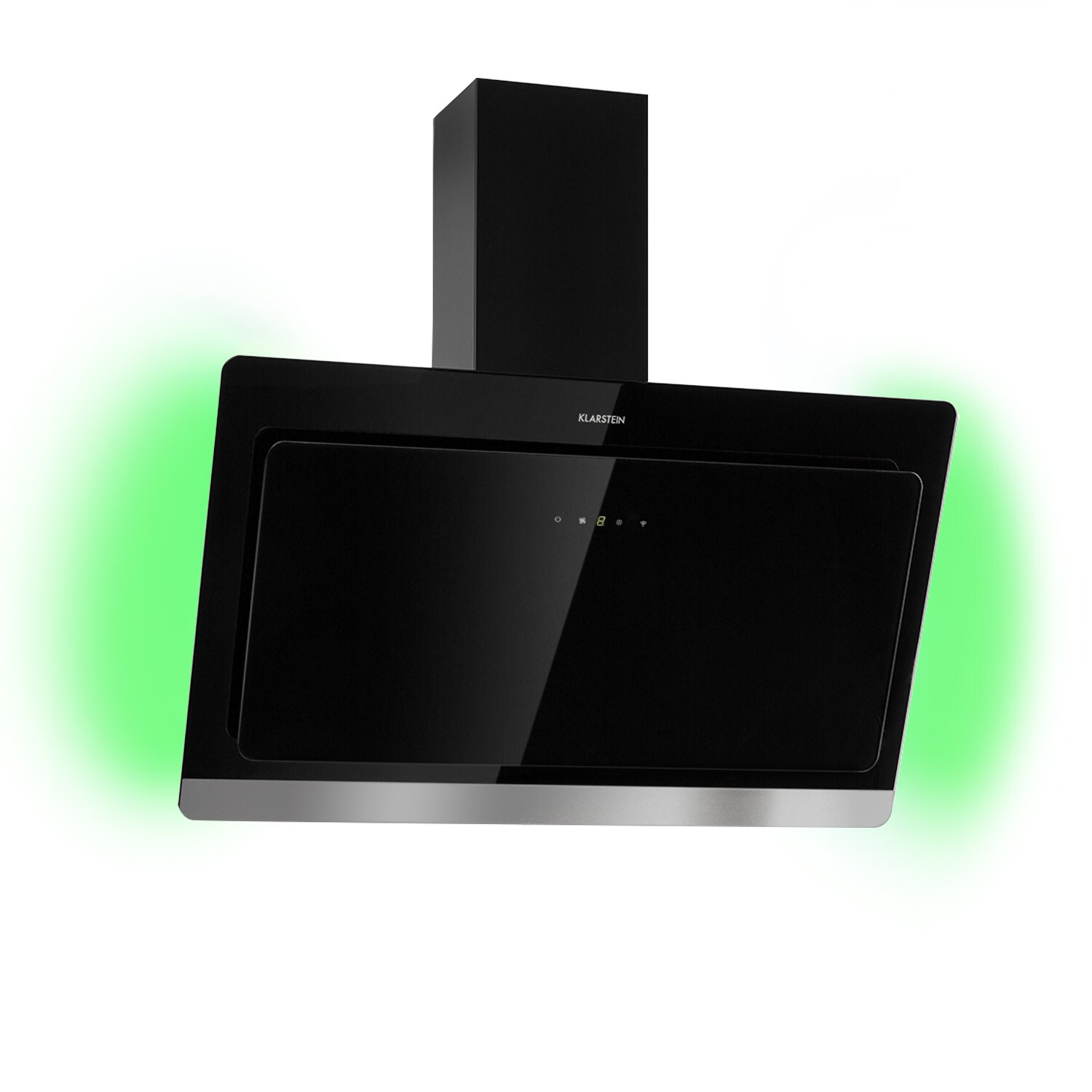 Aurora 90 Smart Dunstabzugshaube 550 m&sup3;/h 90cm kopffrei Ambiente-Licht   EEC A++ Schwarz - Bild 1