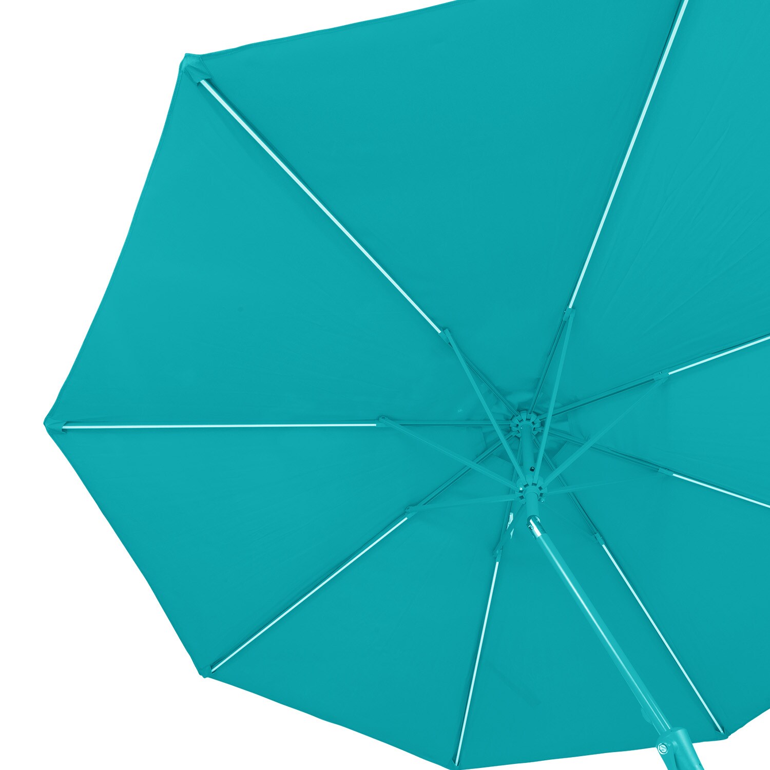 Blumfeldt Calais Sonnenschirm LED Aluminium-Rahmen Polyester-Bespannung UV 50 T&uuml;rkis - Bild 1
