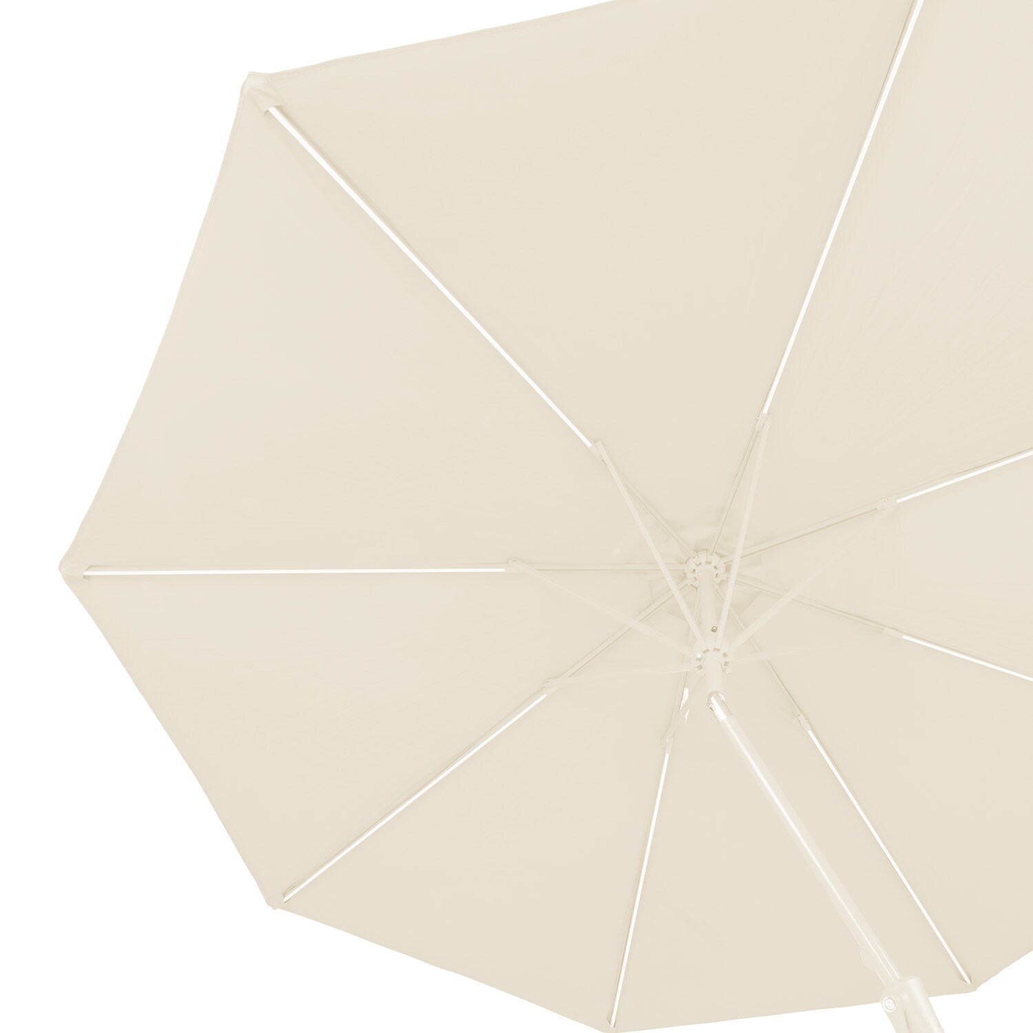 Blumfeldt Calais Sonnenschirm LED Aluminium-Rahmen Polyester-Bespannung UV 50 Beige