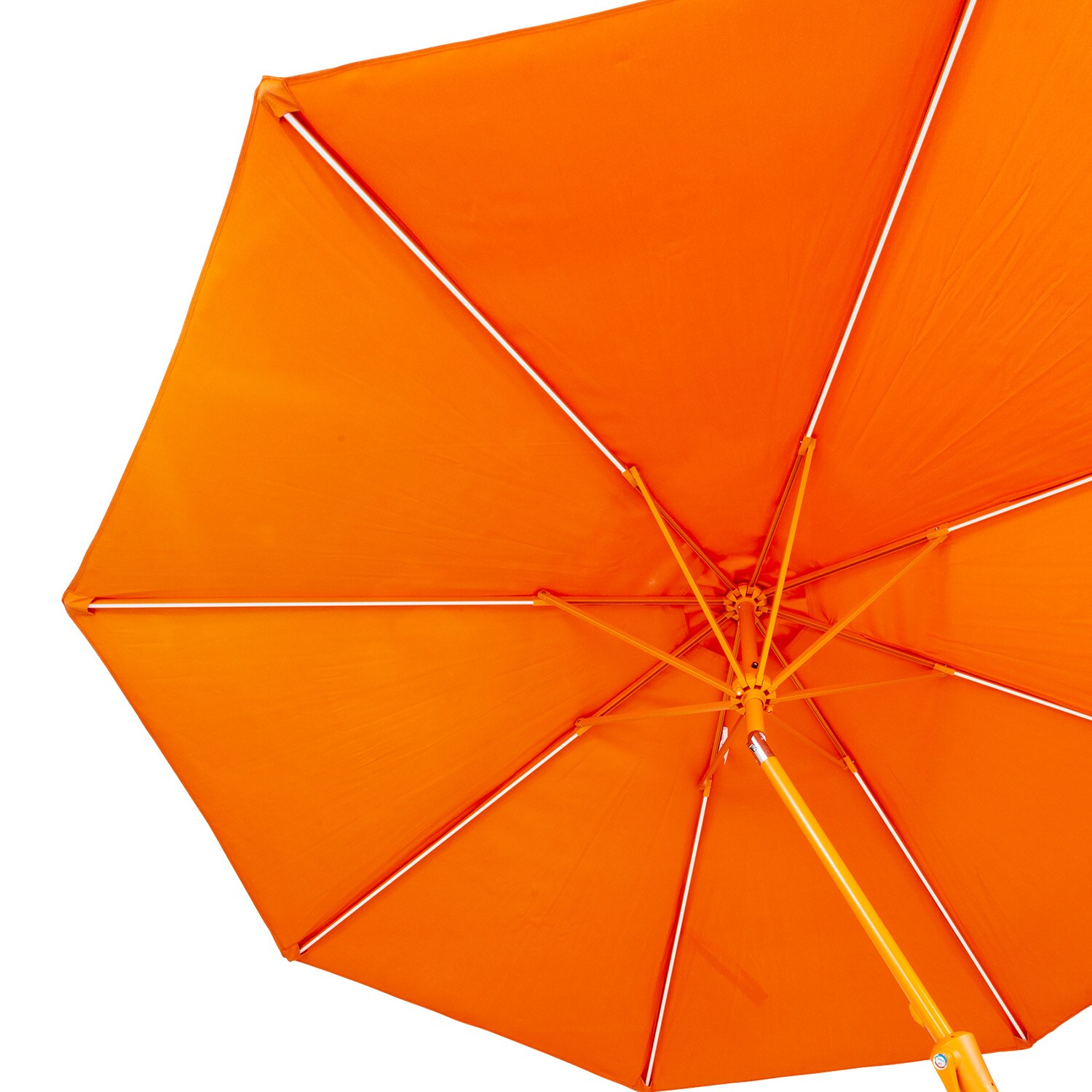 Blumfeldt Calais Sonnenschirm LED Aluminium-Rahmen Polyester-Bespannung UV 50 Orange