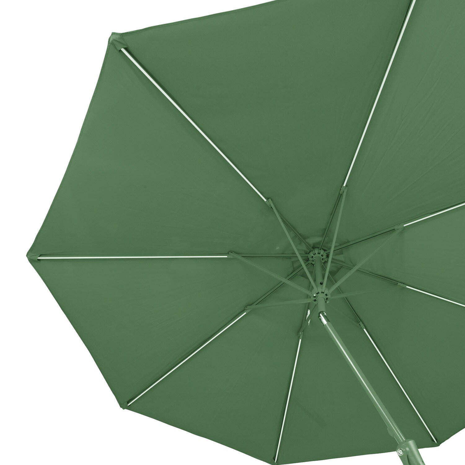 Blumfeldt Calais Sonnenschirm LED Aluminium-Rahmen Polyester-Bespannung UV 50 Dunkelgrün