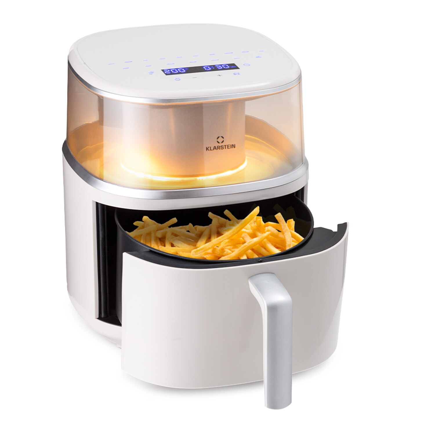 Air Bloom Heißluftfritteuse Dampffunktion 1500W 7,5 Liter 16 Programme
