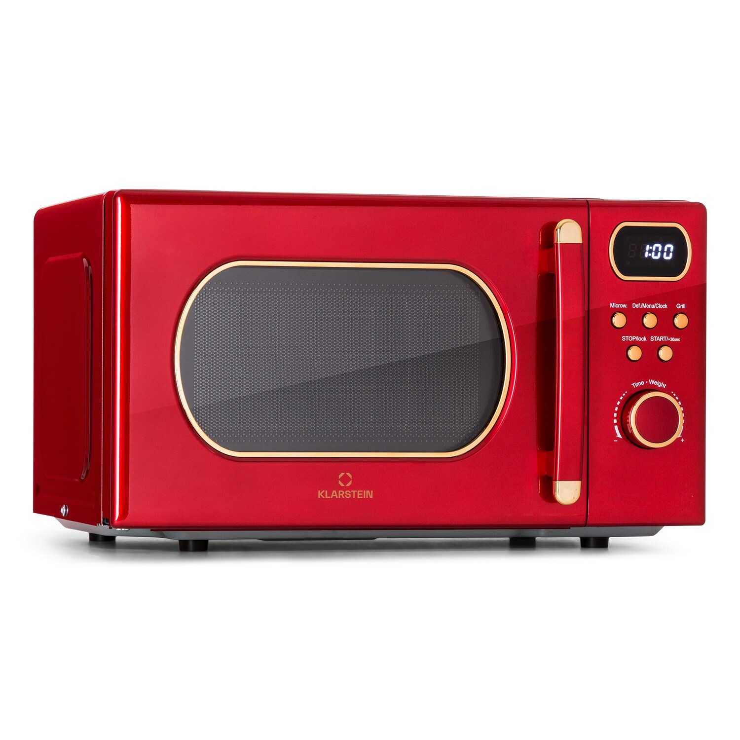 Julieta Mikrowelle mit Grill  700 / 800 W Ø25,5cm 8 Programme Rot