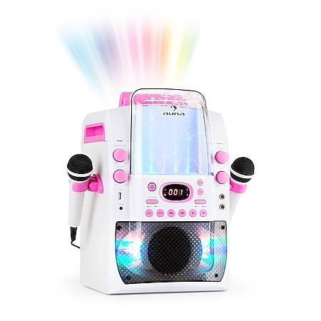 Kara Liquida BT Karaoke-Anlage Lichtshow Wasserfontäne Bluetooth weiß/pink - Bild 1