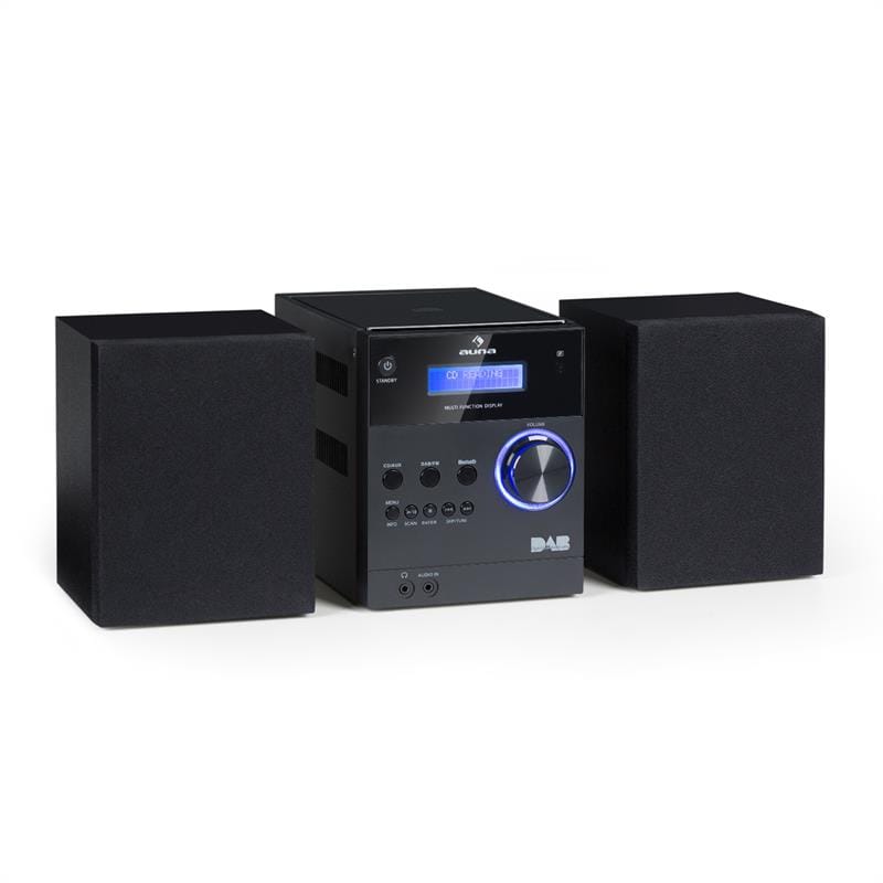 MC-20 DAB Micro-Stereoanlage DAB+ Bluetooth Fernbedienung schwarz Schwarz - Bild 1