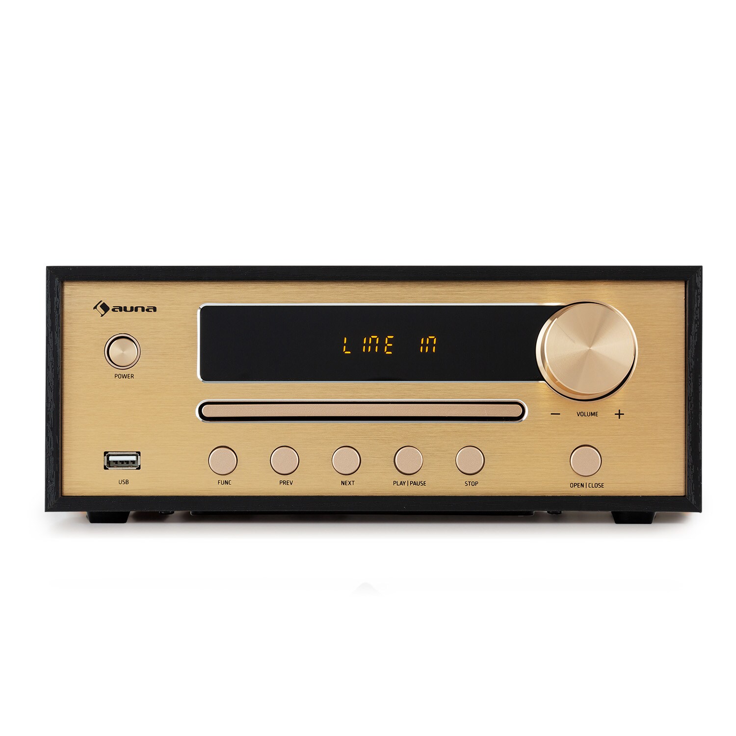 Berklee HiFi Stereo System BT Stereo-Lautsprecher UKW MP3 USB Line-In Schwarz | 04060656507298