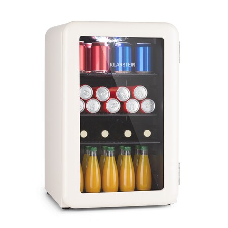PopLife 70 Getränkekühler Kühlschrank 70 Ltr 0-10 °C Retro-Design LED Creme  online kaufen bei Netto