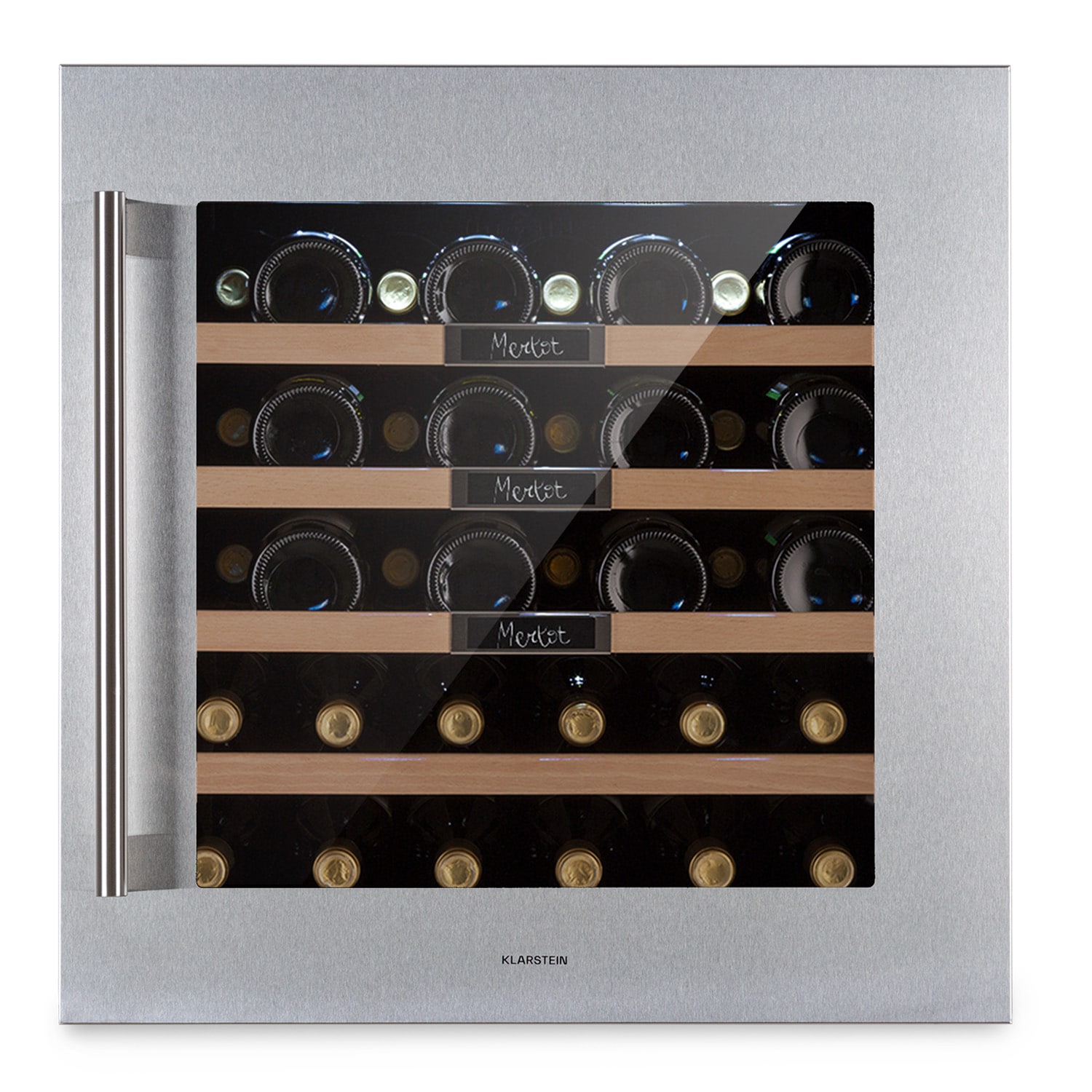 Vinsider 36 Built-In Uno Einbau-Weink&uuml;hlschrank 36 Flaschen 92 Ltr Edelstahl Edelstahl 36 Flaschen/ 1 Zone - Bild 1