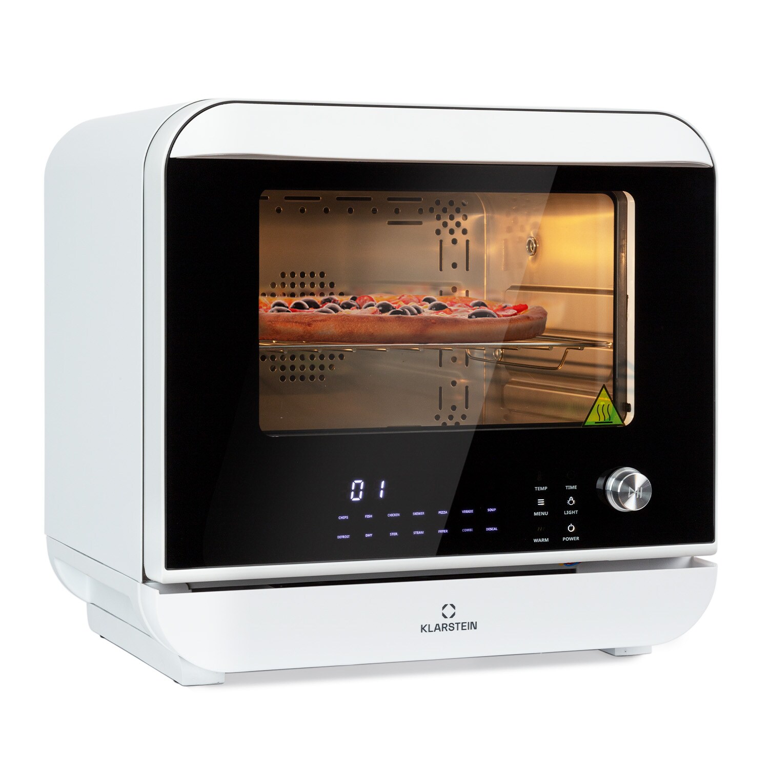 Vita Pro Hei&szlig;luftfritteuse Dampfgaren 2450 W 18 Ltr 800 ml Wassertank Wei&szlig; - Bild 1