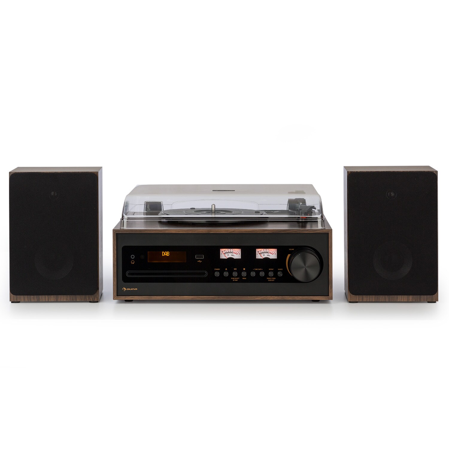 Oxford SE Mini-Stereoanlage DAB+/FM BT-Funktion Vinyl CD AUX-In Schwarz - Bild 1