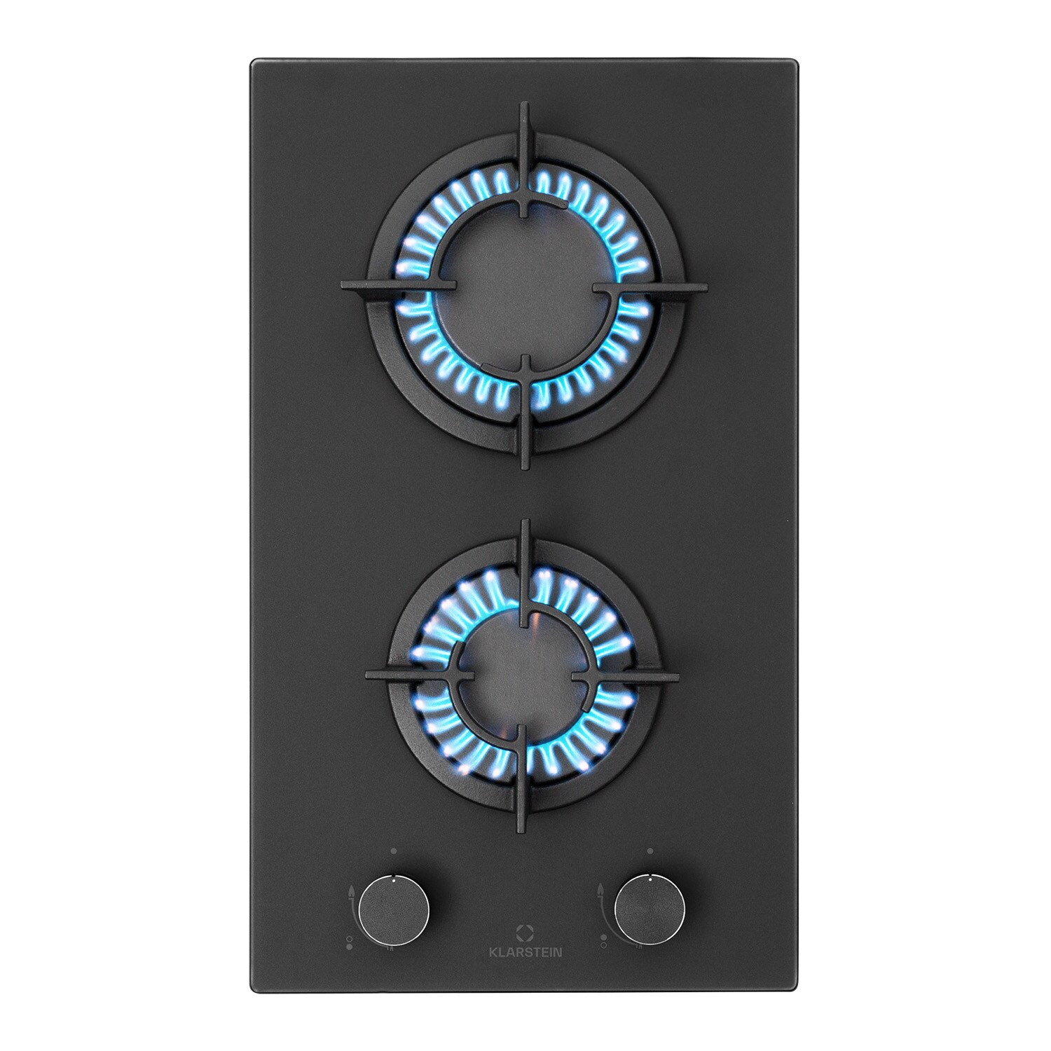 Firetale Gaskochfeld 2-flammig Aluminium-Brenner Erdgas/Propangas inkl. Schlauch und Druckminderer Schwarz 2 Brenner - Bild 1