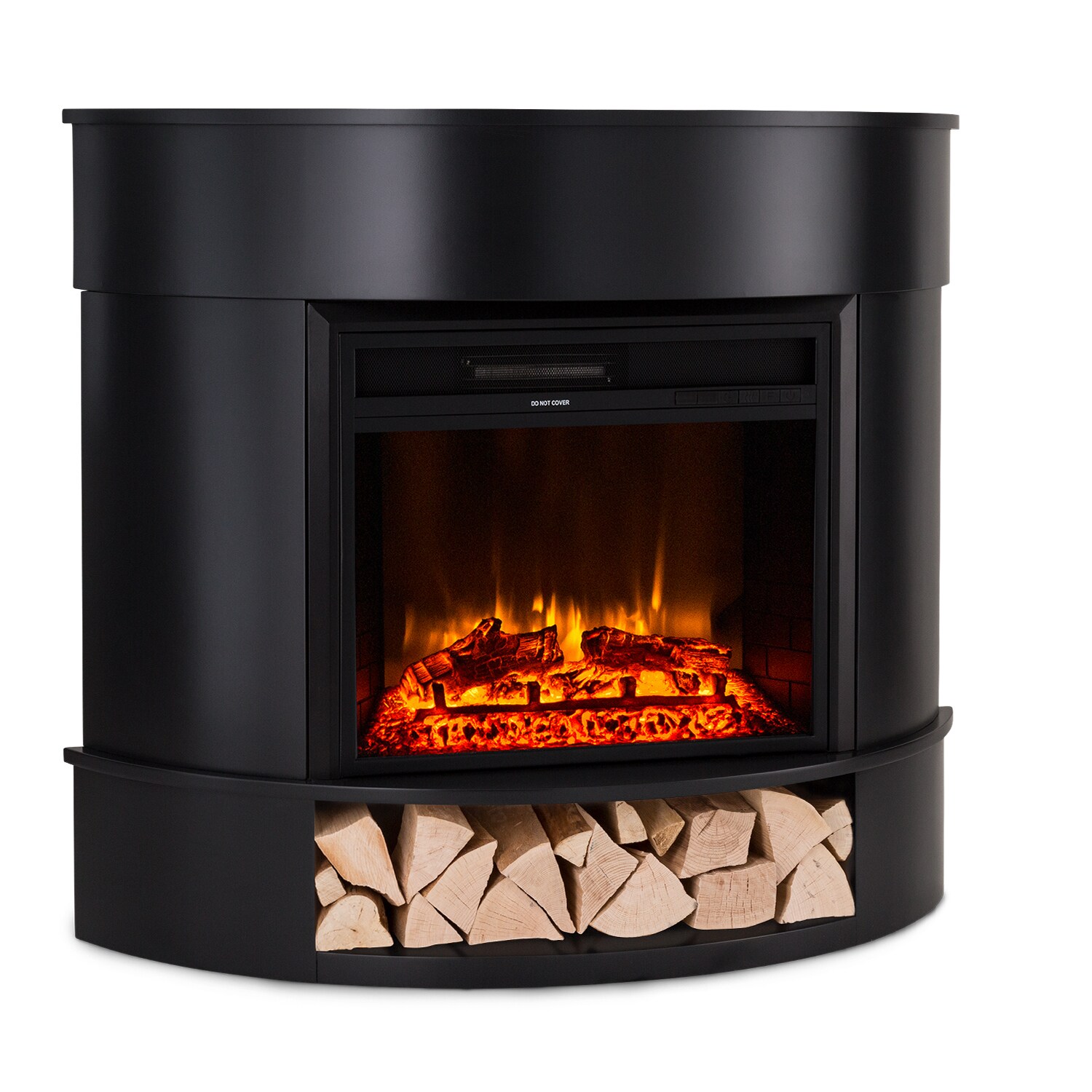 Loloru Elektrokamin Heizl&uuml;fter 900/1800W Wochentimer Fernbedienung Schwarz - Bild 1