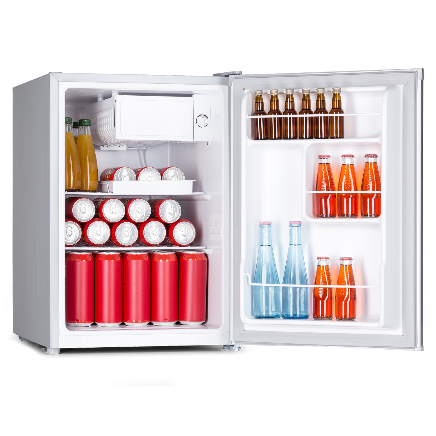 Fargo 67 K&uuml;hlschrank Minibar 67 Liter / 4 Liter Gefrierfach kompakt Edelstahl - Bild 1