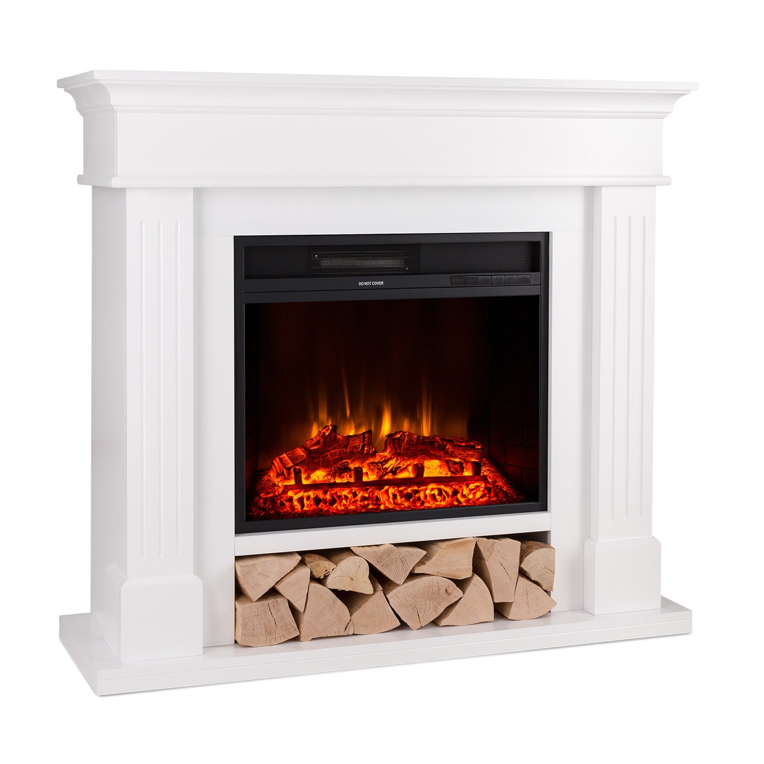 Las Pilas Elektrokamin Heizl&uuml;fter 900/1800W Wochentimer Fernbedienung Wei&szlig; - Bild 1