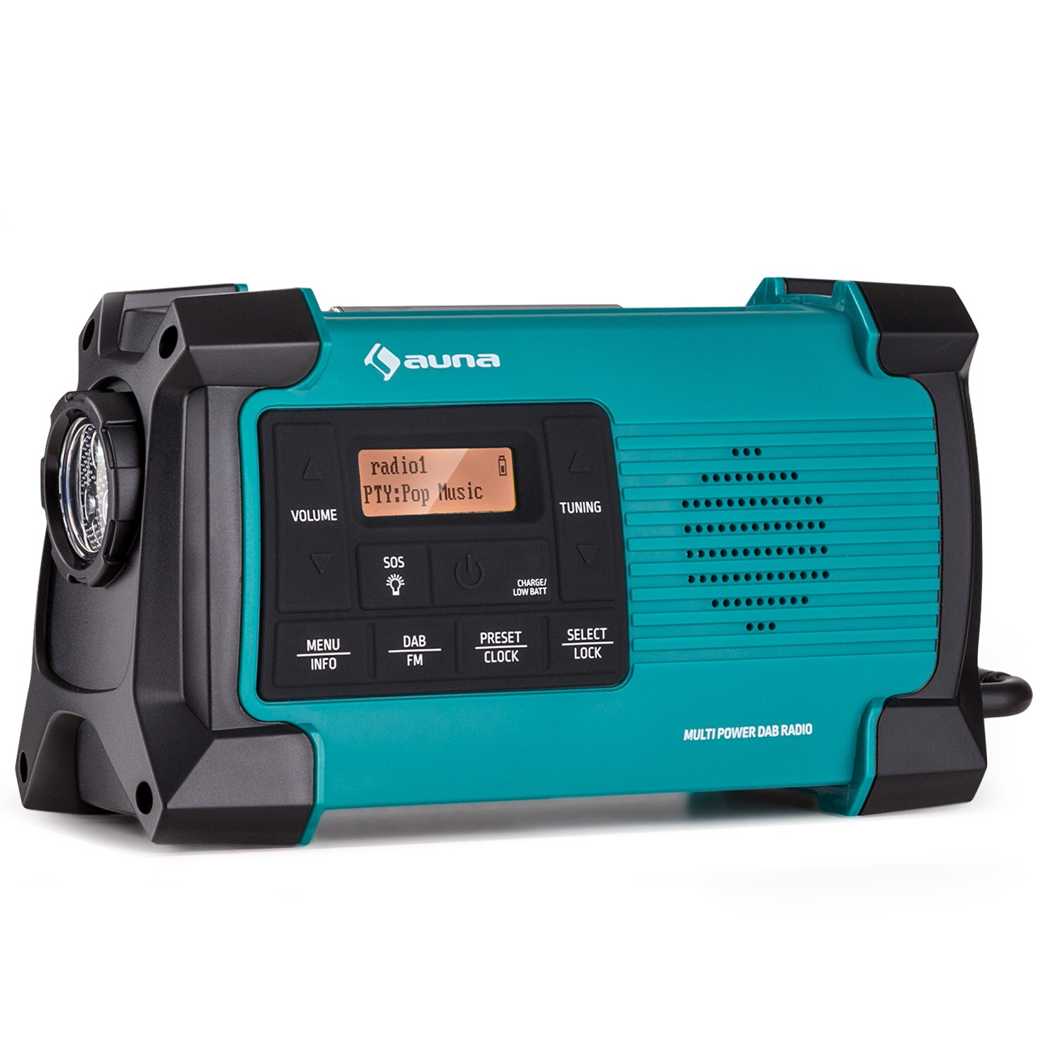 Patagonia DAB+ Outdoor-Radio DAB / DAB+ / FM Kurbelaufladung USB SOS-Alarm wasserdicht Grün
