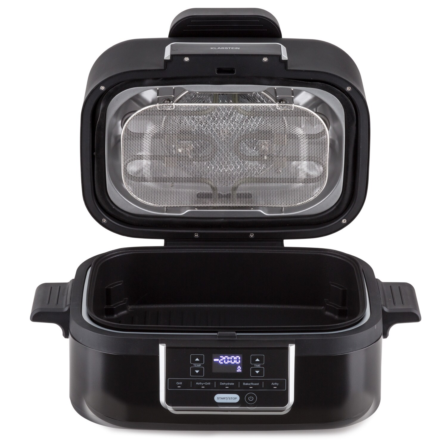 Combo Air Grill-Heißluftfritteuse 5 Programme 1500   Watt 4,5 L Grillkorb 2,5 L Frittierkorb Schwarz | 04060656513565