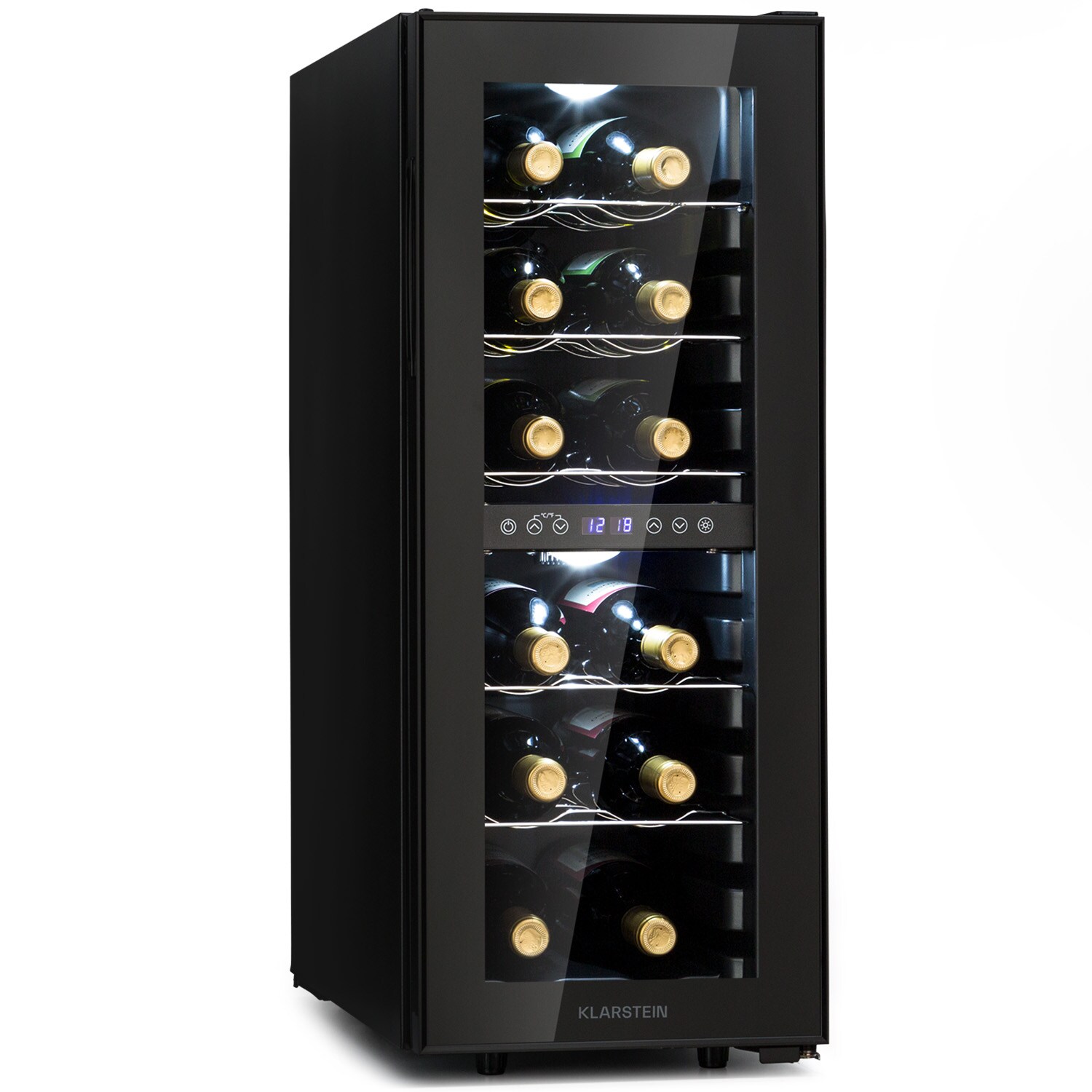 Shiraz 12 Duo Weink&uuml;hlschrank 2 Zonen 42L/12 Flaschen 5-12 / 12-18 &deg;C Touch 12 Flaschen - Bild 1