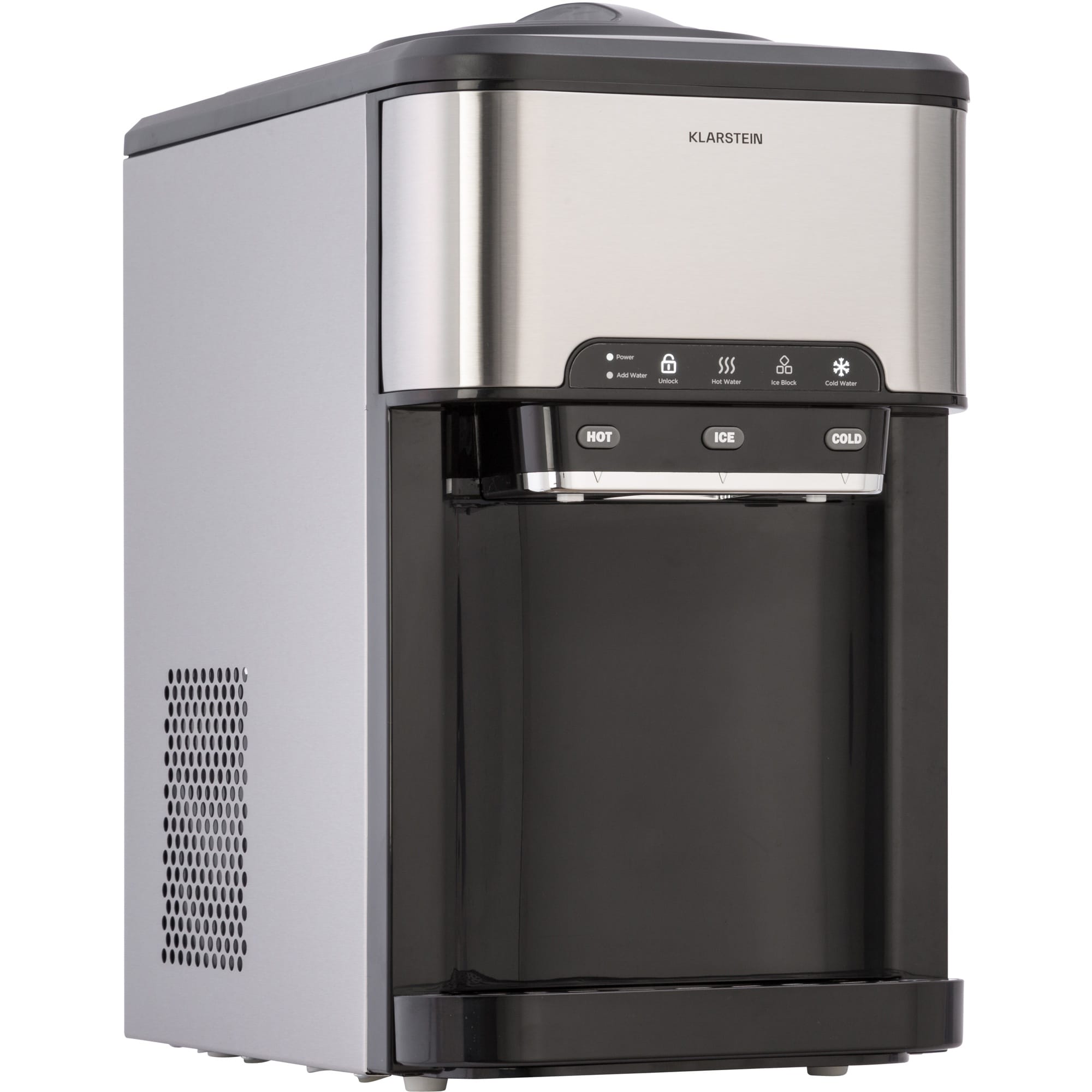 Aqueous Eisw&uuml;rfelmaschine 3-in-1: Eisw&uuml;rfel, Wasserspender: hei&szlig; & kalt 20 kg/24h - Bild 1