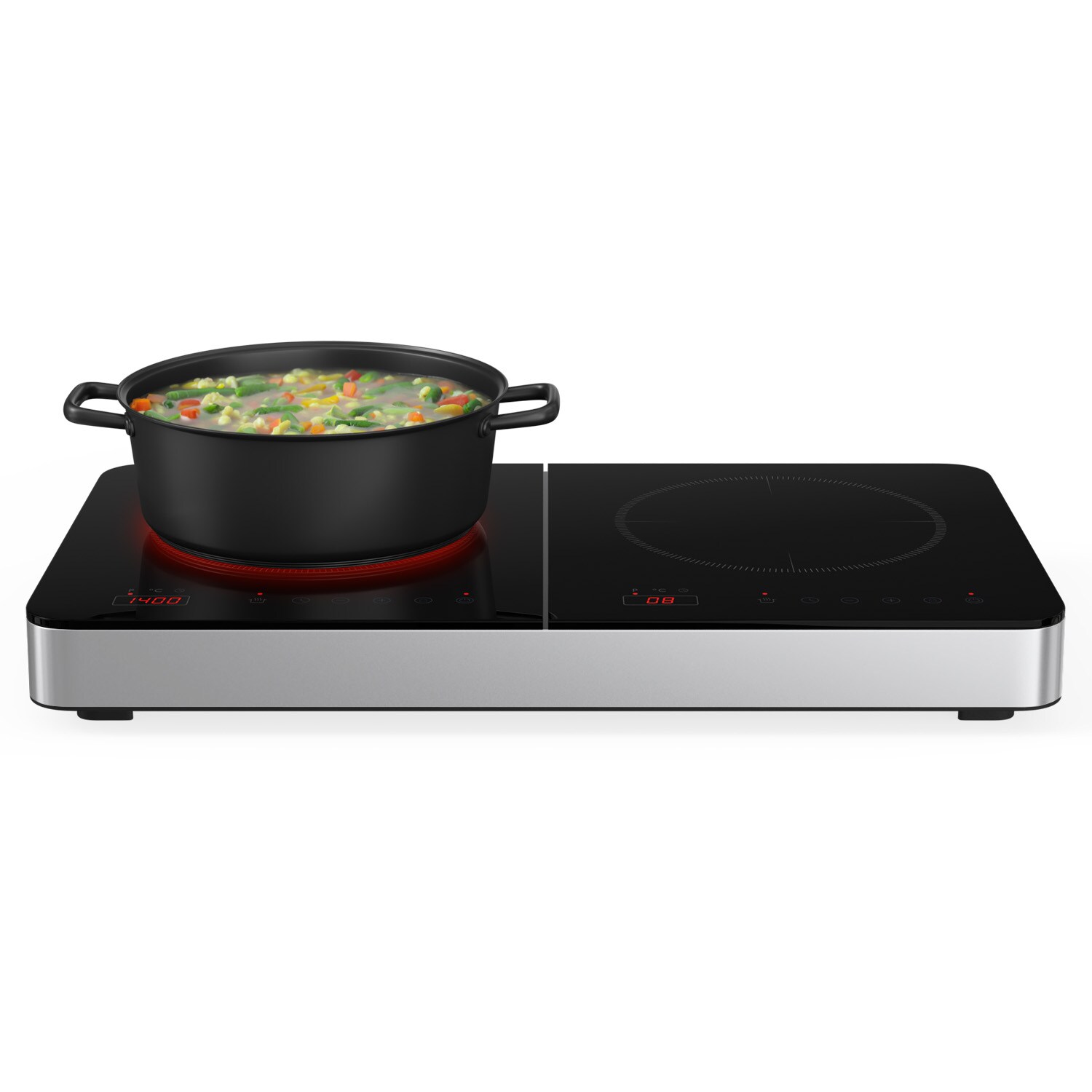 Cookio Doppel-Induktionskochfeld 3500W Timer Glaskeramik | 04060656519635