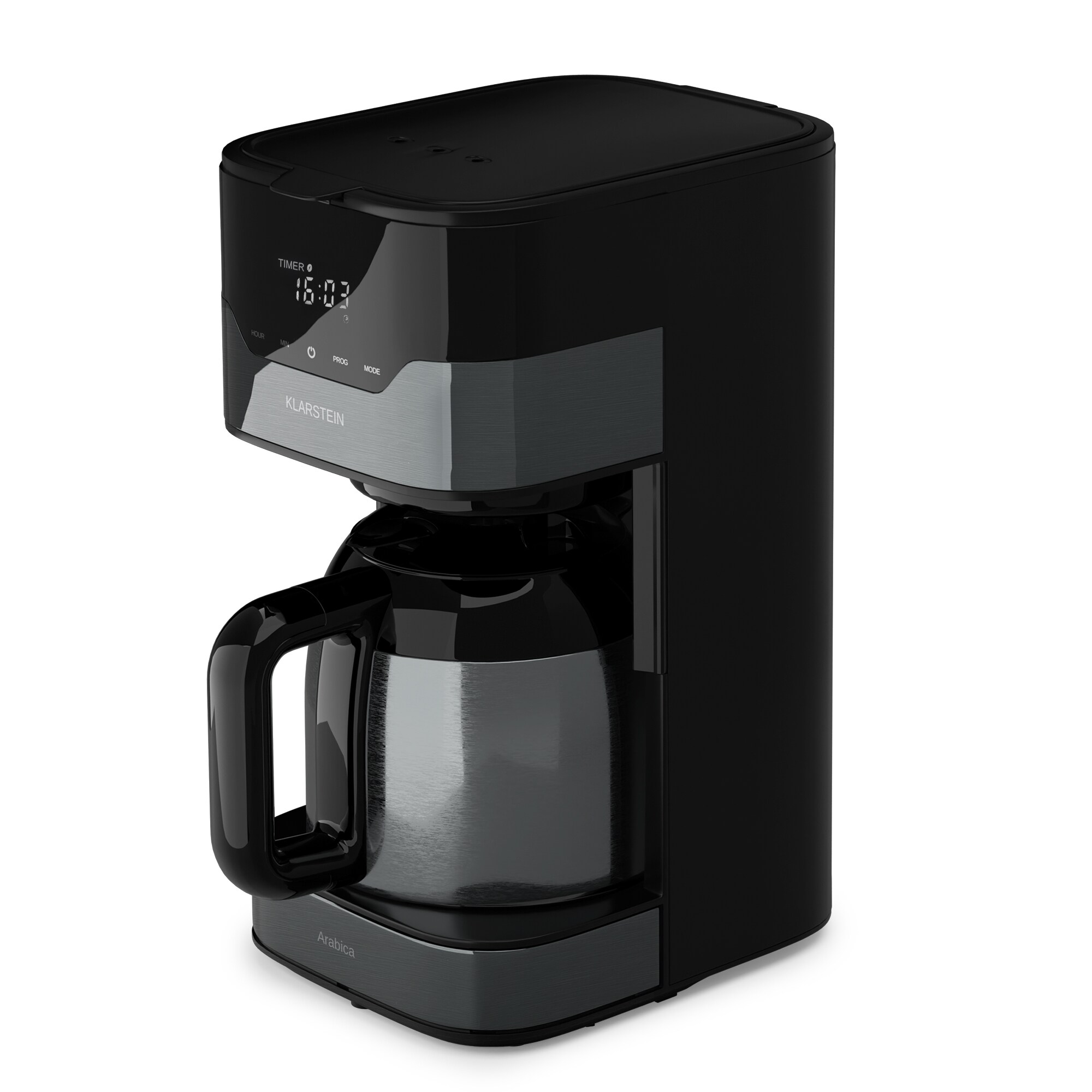 Arabica Kaffeemaschine 800W Touch Control 12 Tassen 1,2 Ltr Schwarz - Bild 1