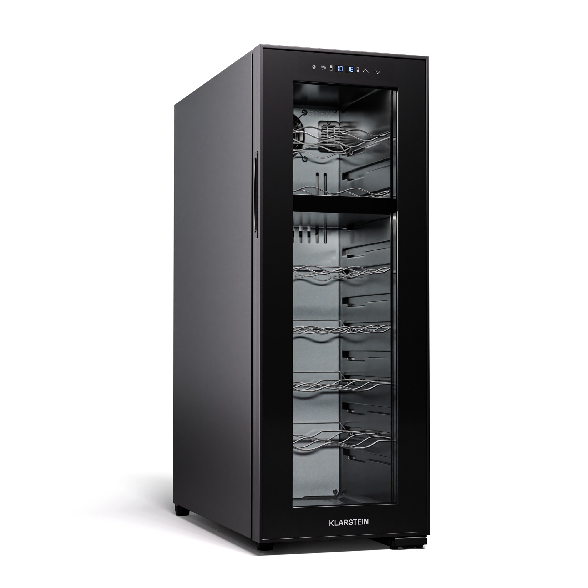 Shiraz 18 Duo Weink&uuml;hlschrank 2 Zonen 53L/18 Flaschen 5-18 &deg;C Touch Schwarz 18 Flaschen 2 K&uuml;hlzonen - Bild 1