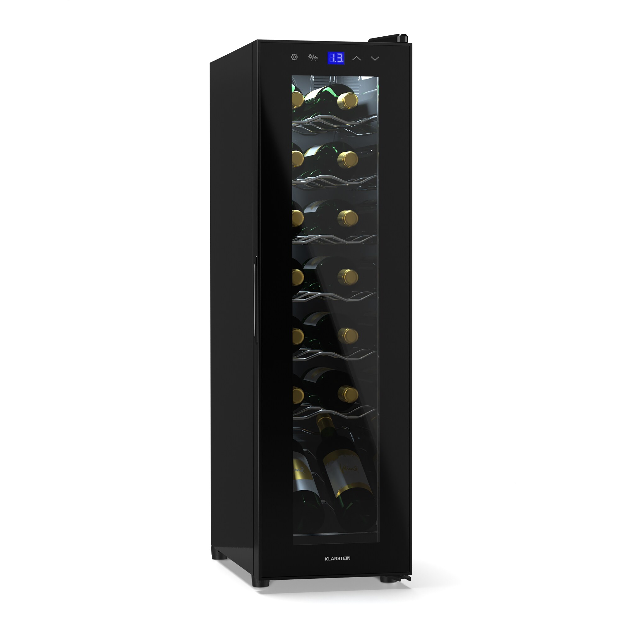 Shiraz 14 Slim Uno Weink&uuml;hlschrank 14 Flaschen 5 - 18 &deg;C Touch-Control Schwarz 14 Flaschen 1 K&uuml;hlzone - Bild 1