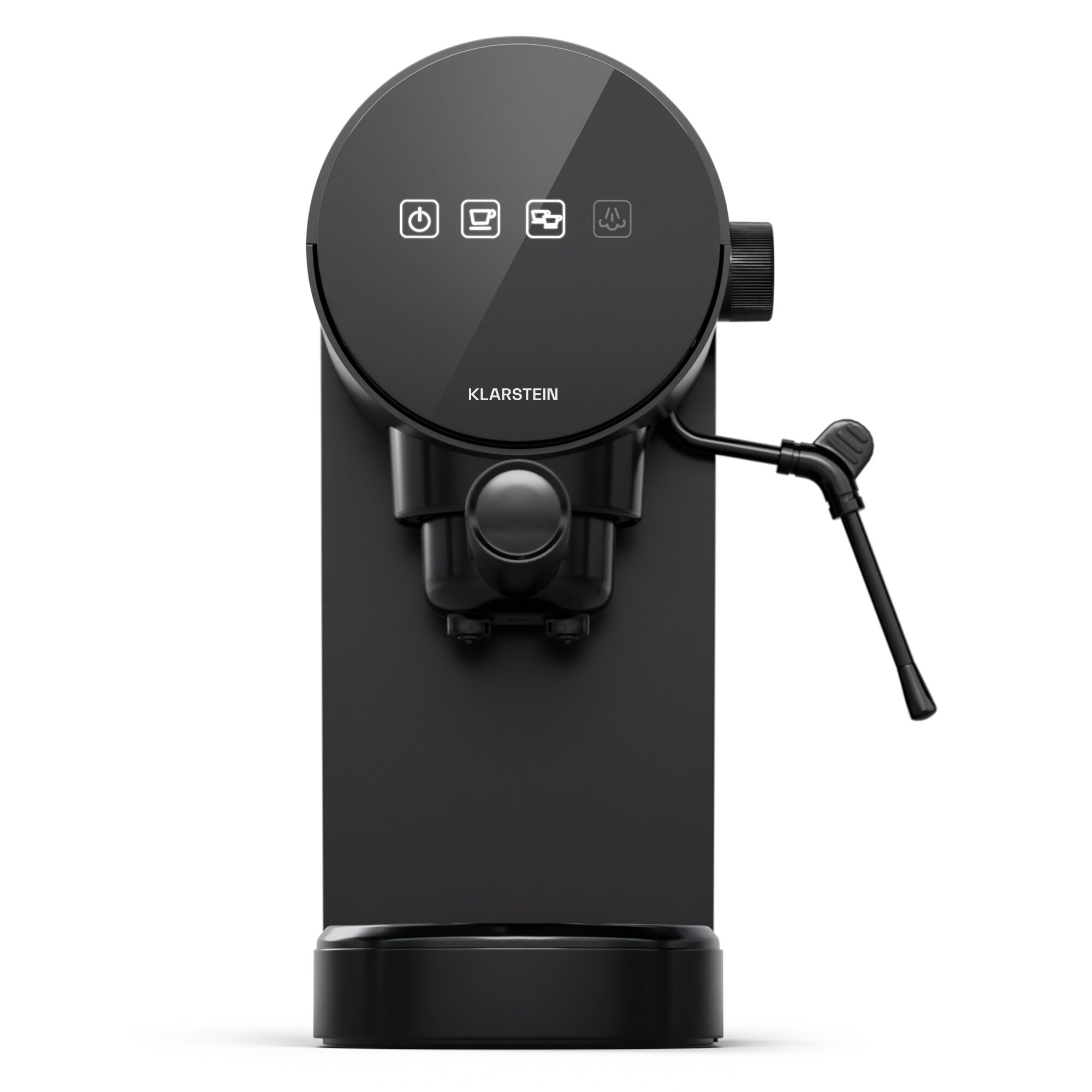 Furore Espressomaschine Edelstahl kompakt 20 bar Digitaldisplay 2 Tassen Schwarz - Bild 1