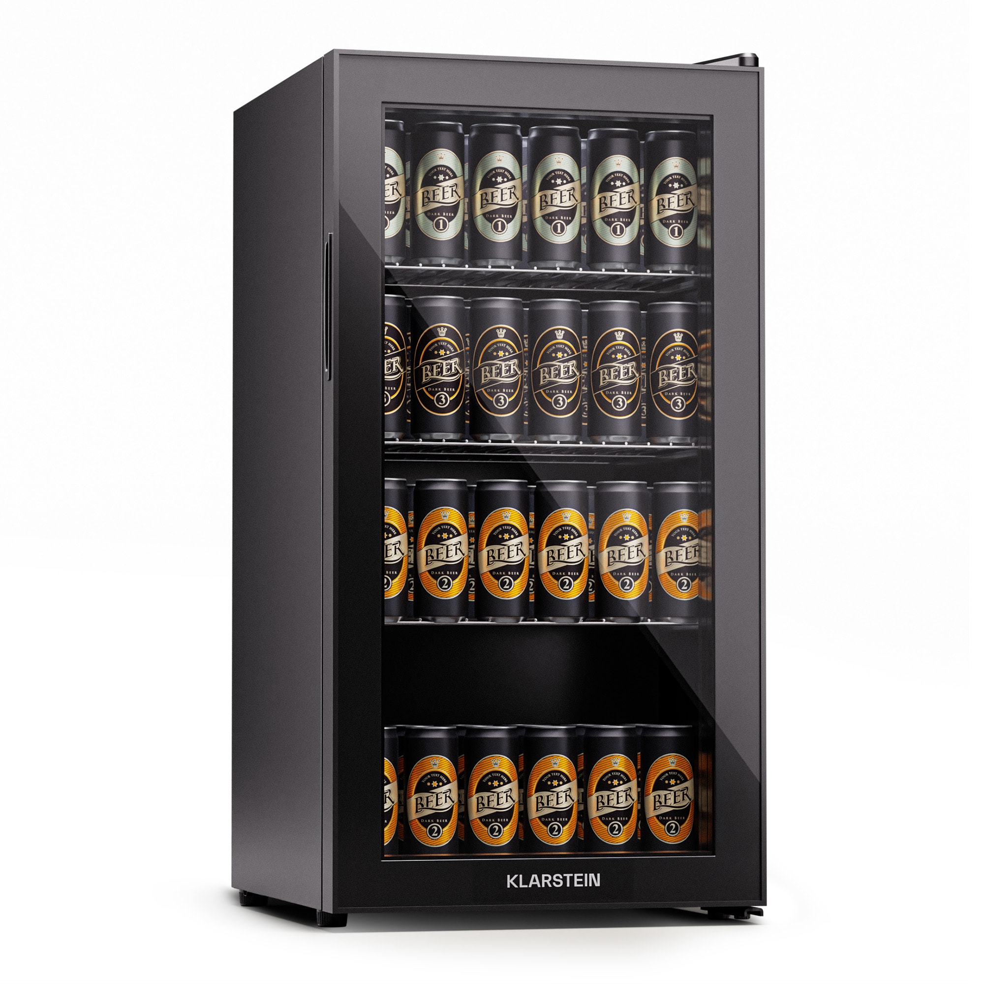 Beersafe 74 Slim K&uuml;hlschrank 74 Liter 3 B&ouml;den Panoramaglast&uuml;r Onyx 74 Liter - Bild 1