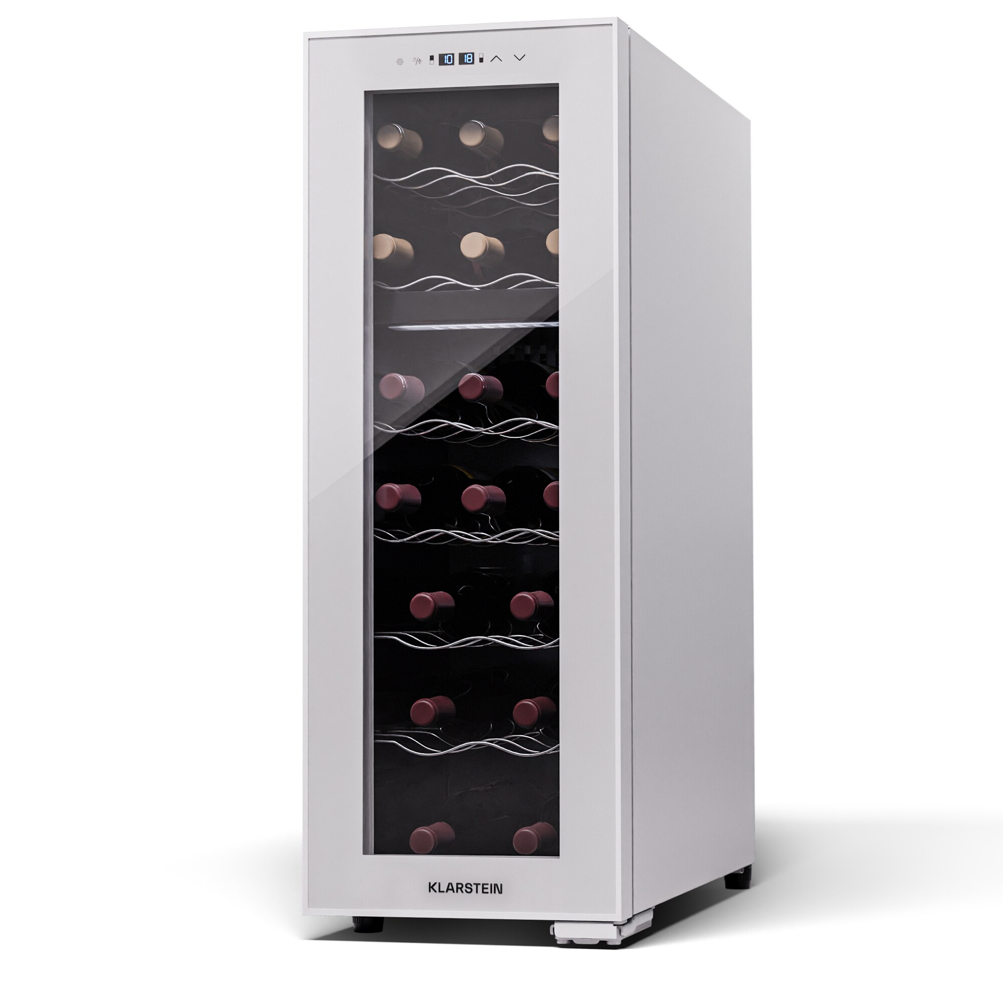 Shiraz 18 Duo Weink&uuml;hlschrank 2 Zonen 53L/18 Flaschen 5-18 &deg;C Touch Wei&szlig; 18 Flaschen 2 K&uuml;hlzonen - Bild 1