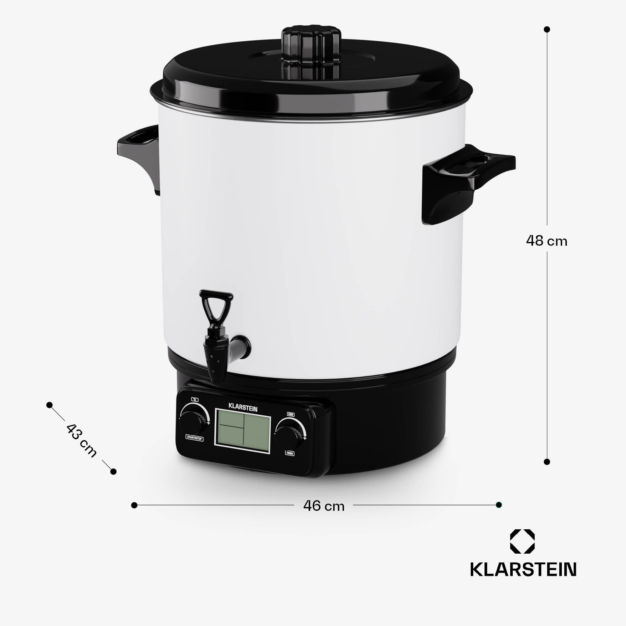 Biggie Digital Einkochtopf Getränkespender elektrisch 27L 1800W Edelstahl Weiß 27 Liter online kaufen bei Netto
