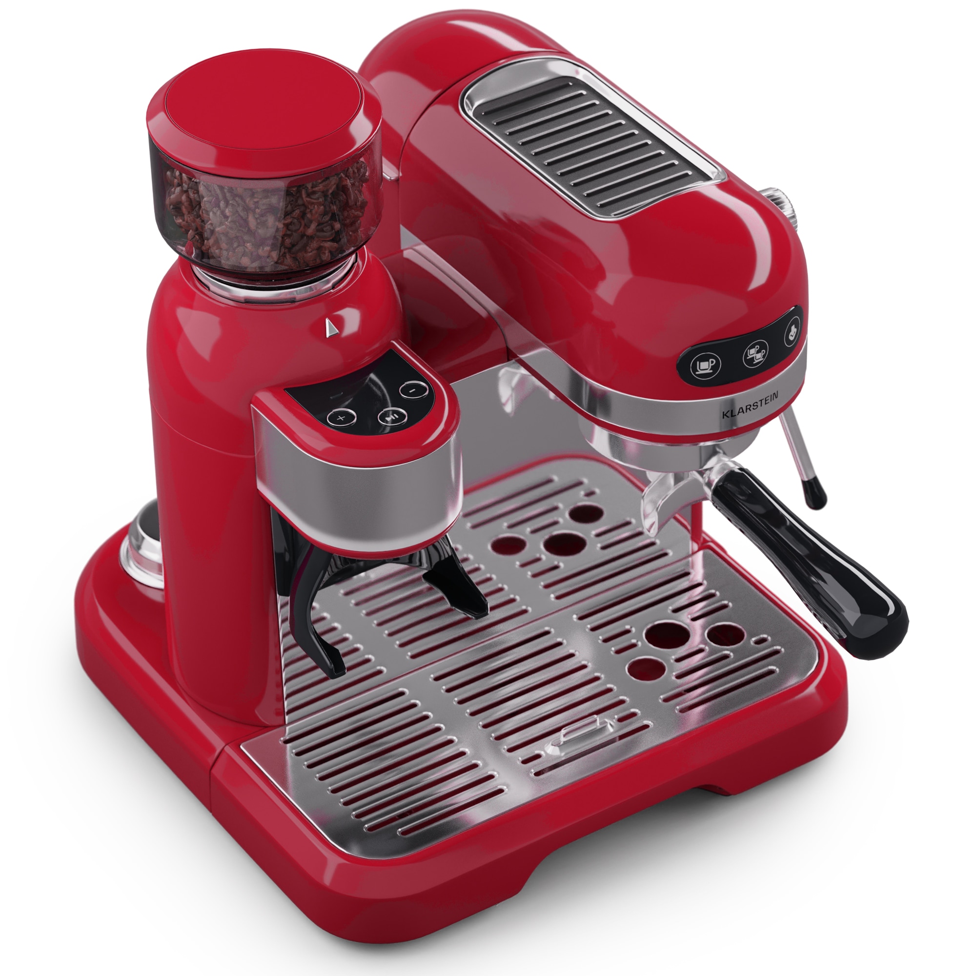 Bella Caf&eacute; Espressomaschine inkl. Mahlwerk 1550W 20 bar 1,4 l Rot - Bild 1