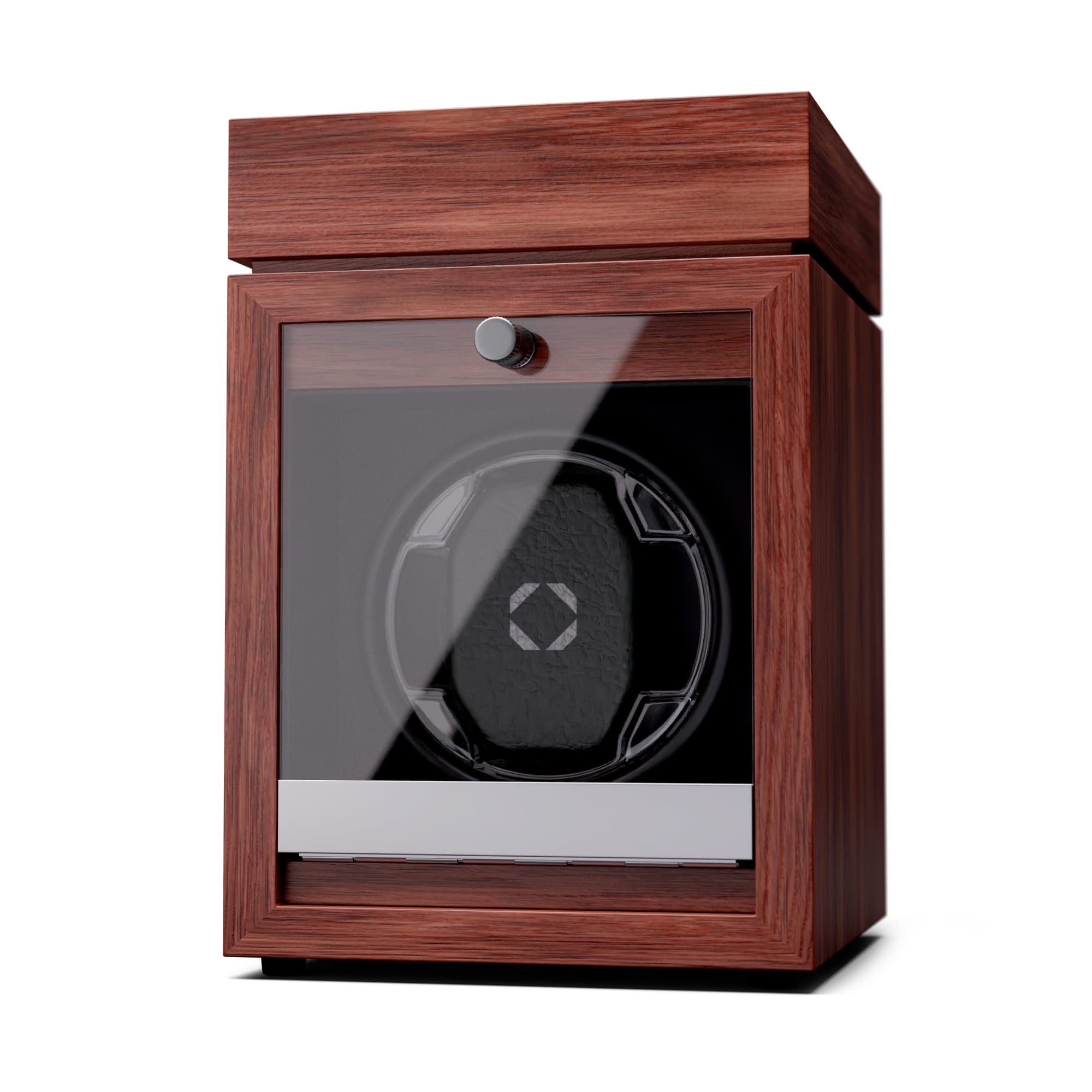 Brienz 1 Uhrenbeweger, 1 Uhr, 4 Modi, Holz-Optik, blaue   Innenbeleuchtung Walnuss - Bild 1