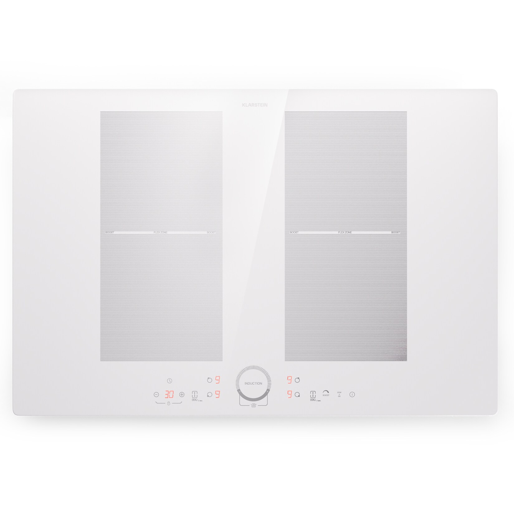 Delicatessa 77 Flex Einbaukochfeld Induktion 4 Zonen 7000W Glaskeramik Weiß