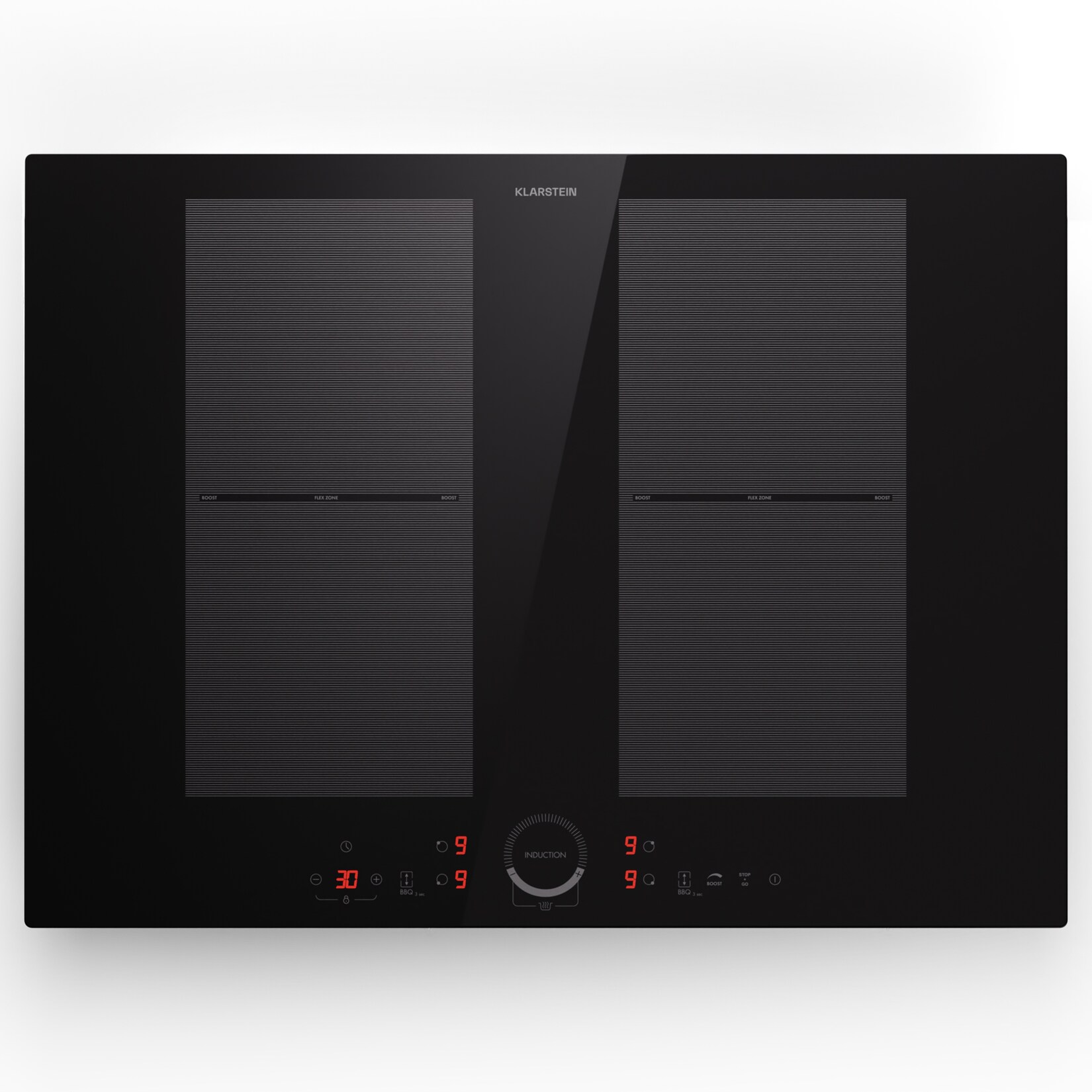 Delicatessa 70 Flex Einbaukochfeld Induktion 4 Zonen 7000W Glaskeramik Schwarz