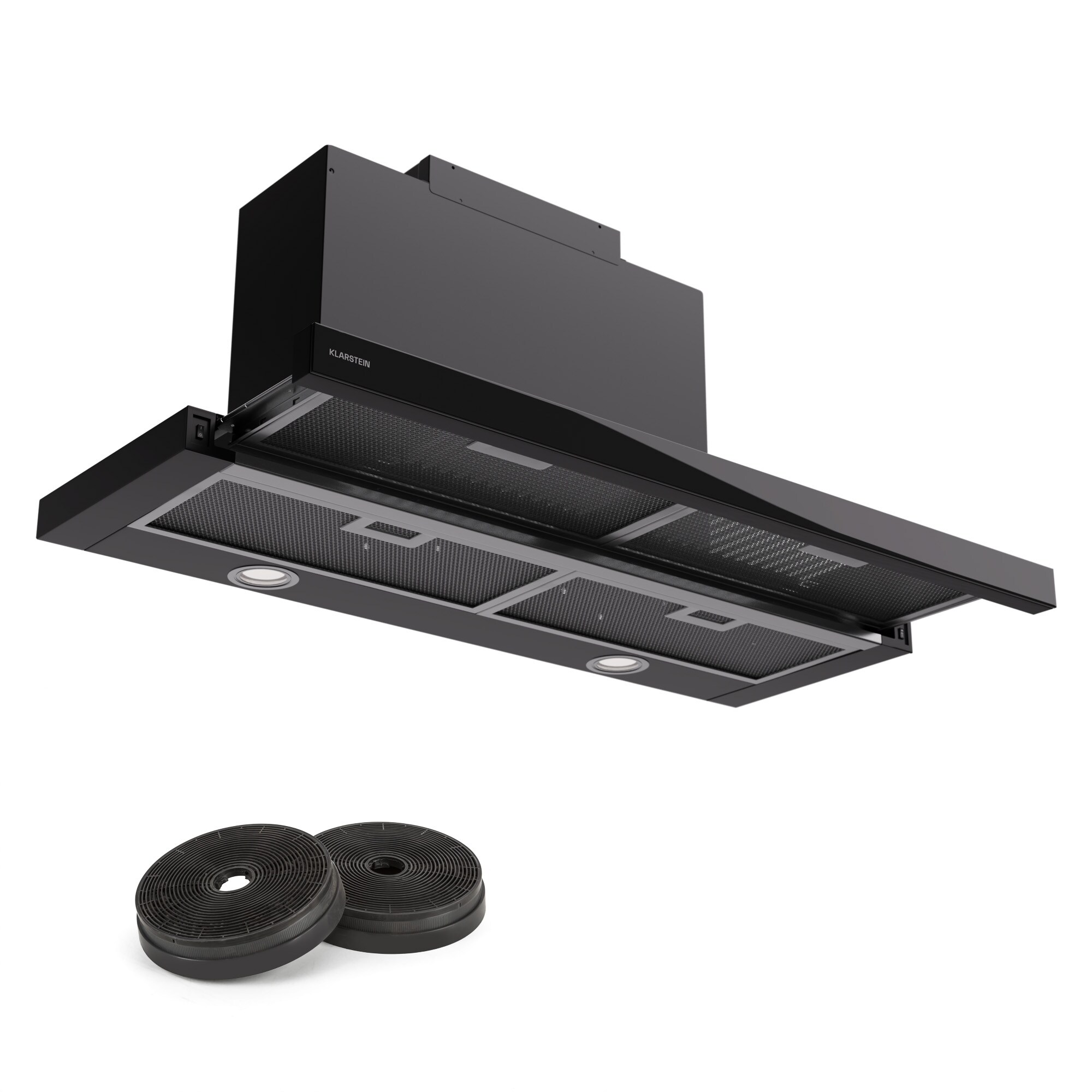 Mariana 90 Neo Flachschirmhaube 491 m&sup3;/h Ab-/Umluft LED EEK C Schwarz - Bild 1