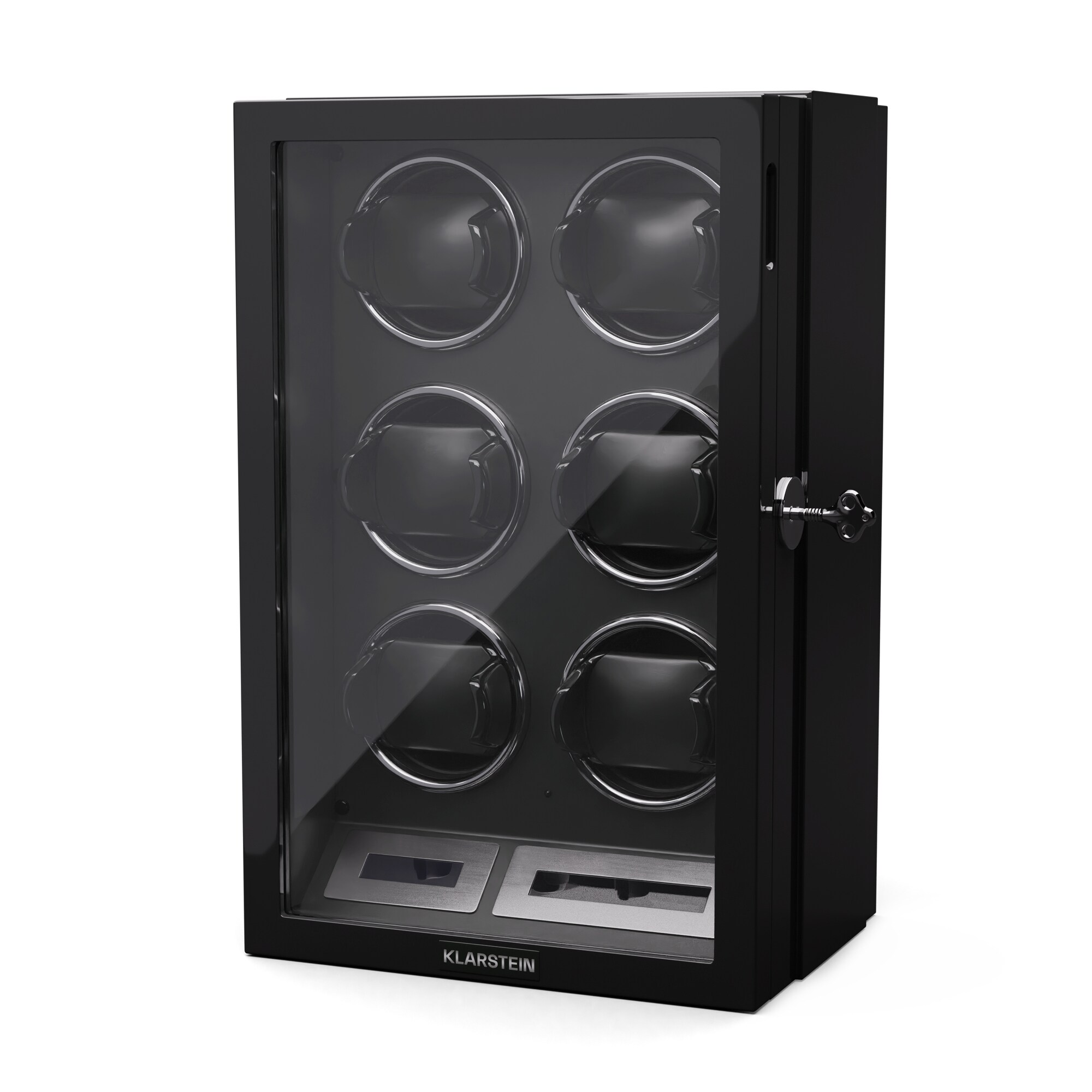 Sarthe 6 Uhrenbeweger 6 Uhren 5 Rotationsmodi LED Touch Fernbedienung Schwarz - Bild 1