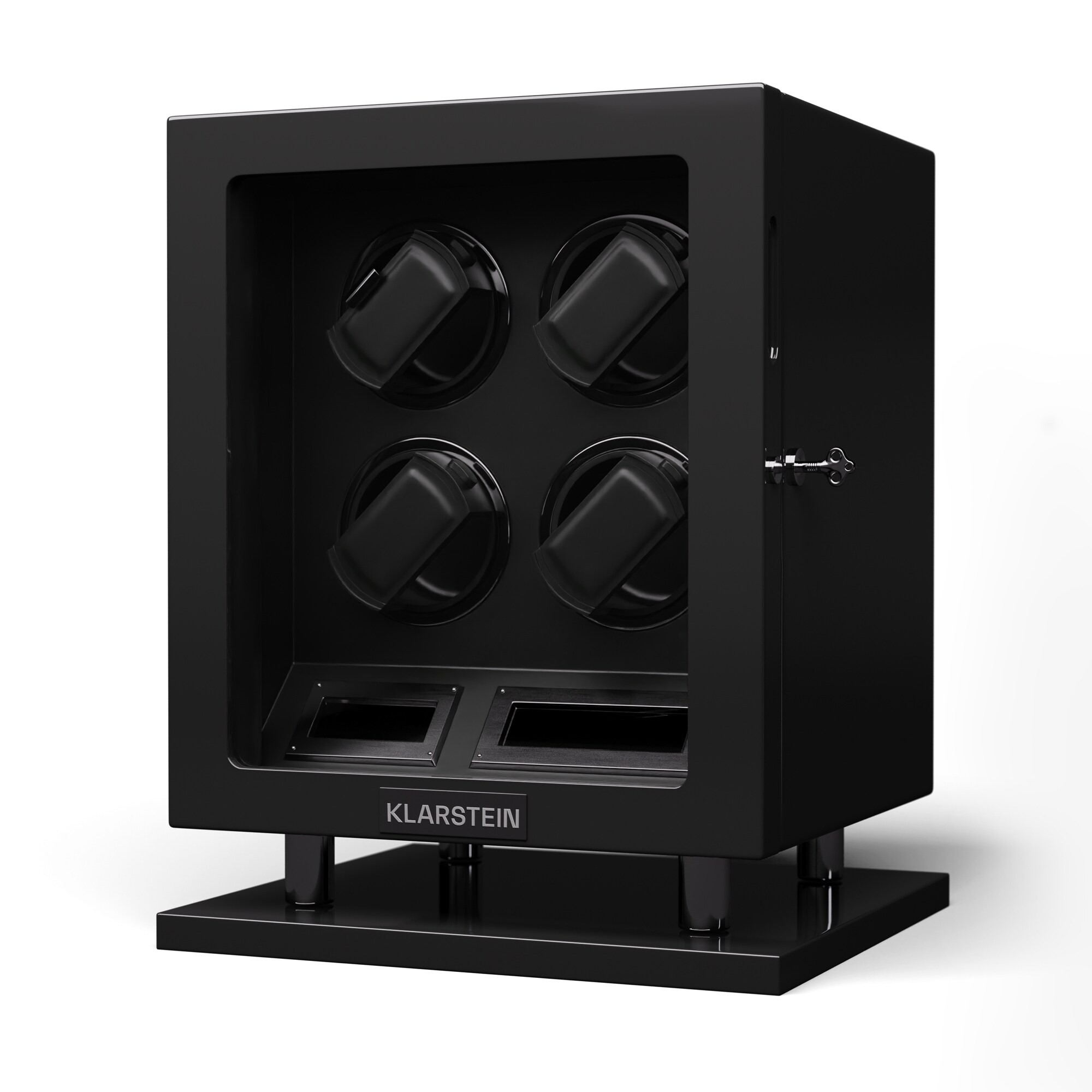 Verdon 4 Uhrenbeweger 4 Uhren 3 Modi 5 Geschwindigkeiten LED Fernbedienung Schwarz - Bild 1