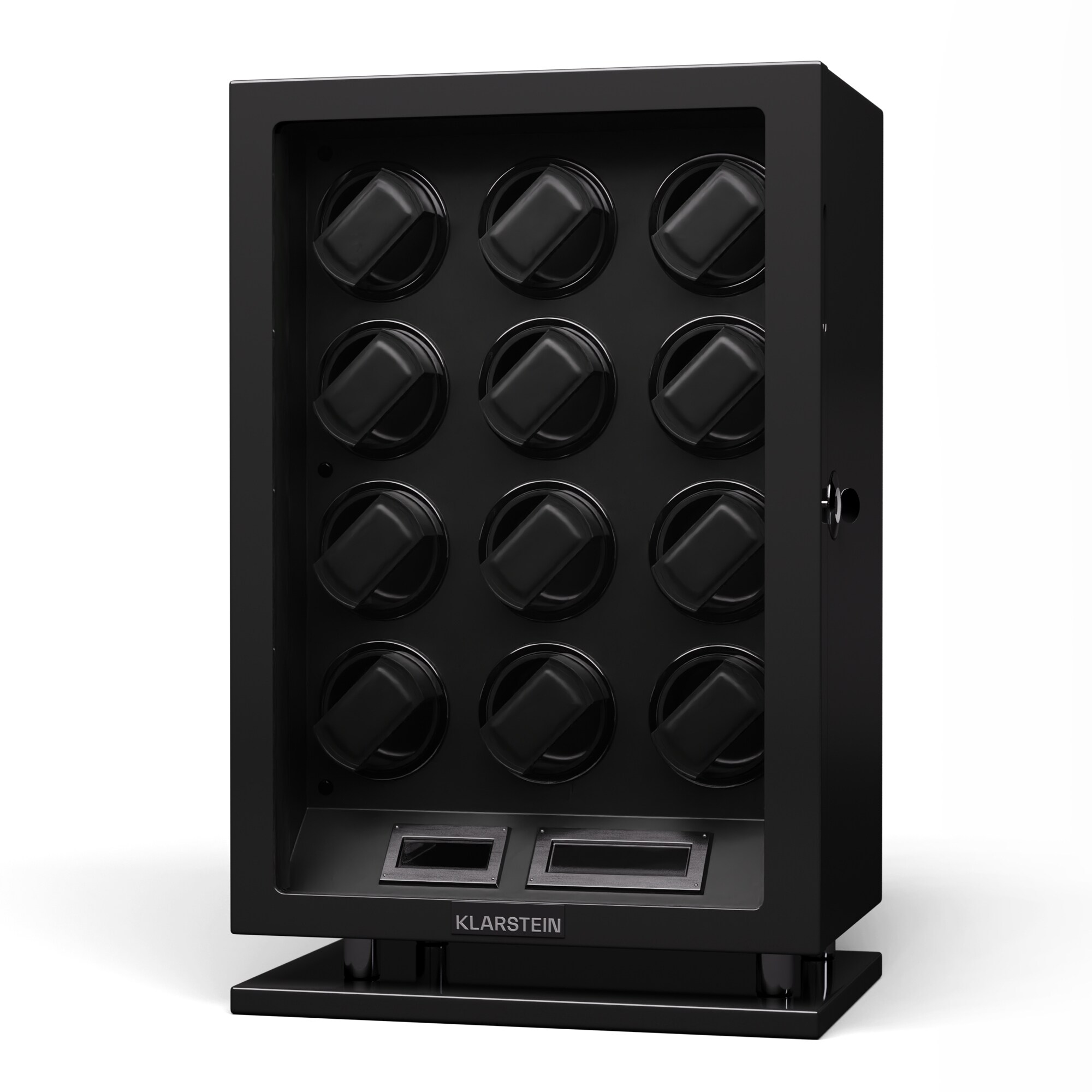 Verdon 12 Uhrenbeweger 12 Uhren 3 Modi 5 Geschwindigkeiten LED Fernbedienung Schwarz - Bild 1