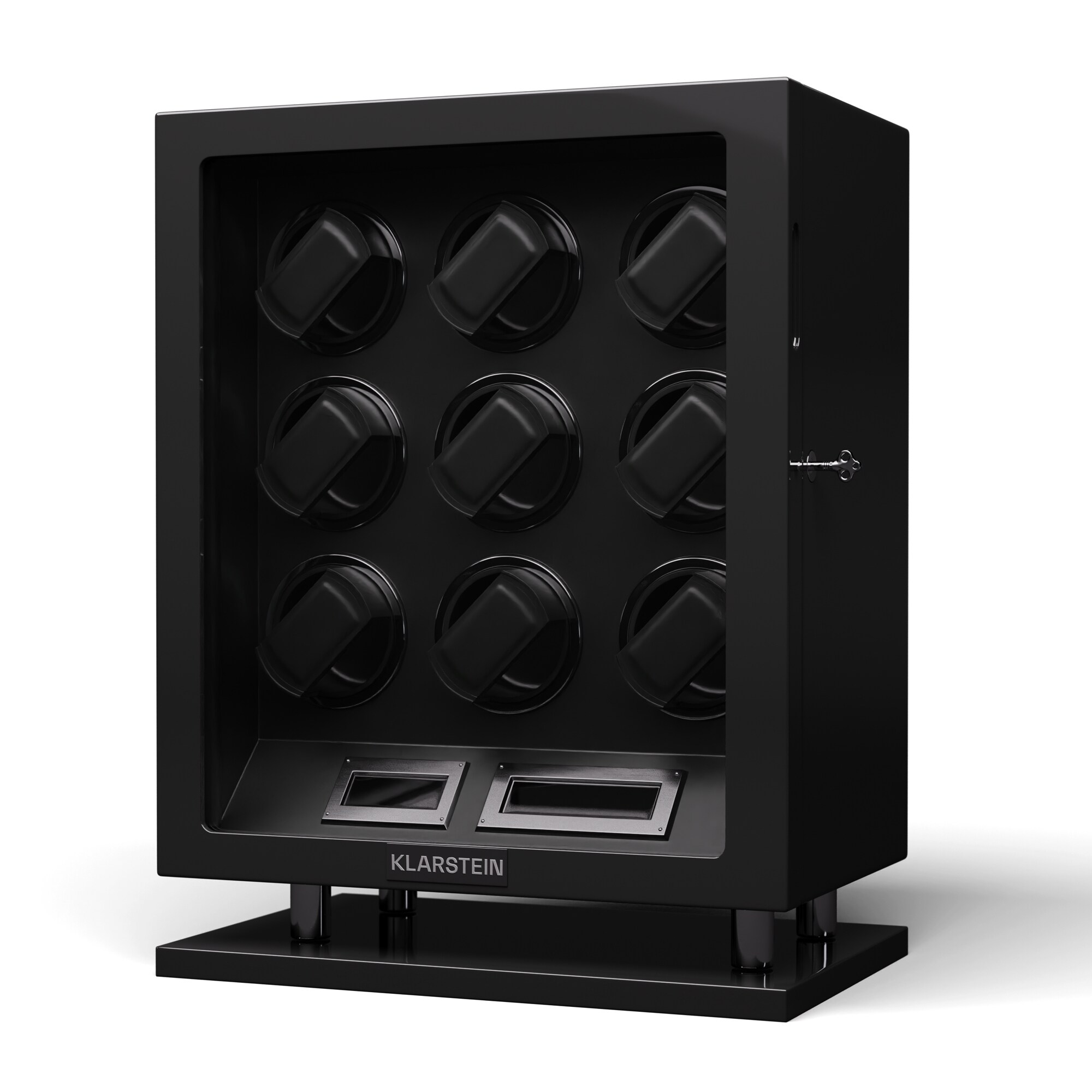 Verdon 9 Uhrenbeweger 9 Uhren 3 Modi 5 Geschwindigkeiten LED Fernbedienung Schwarz - Bild 1