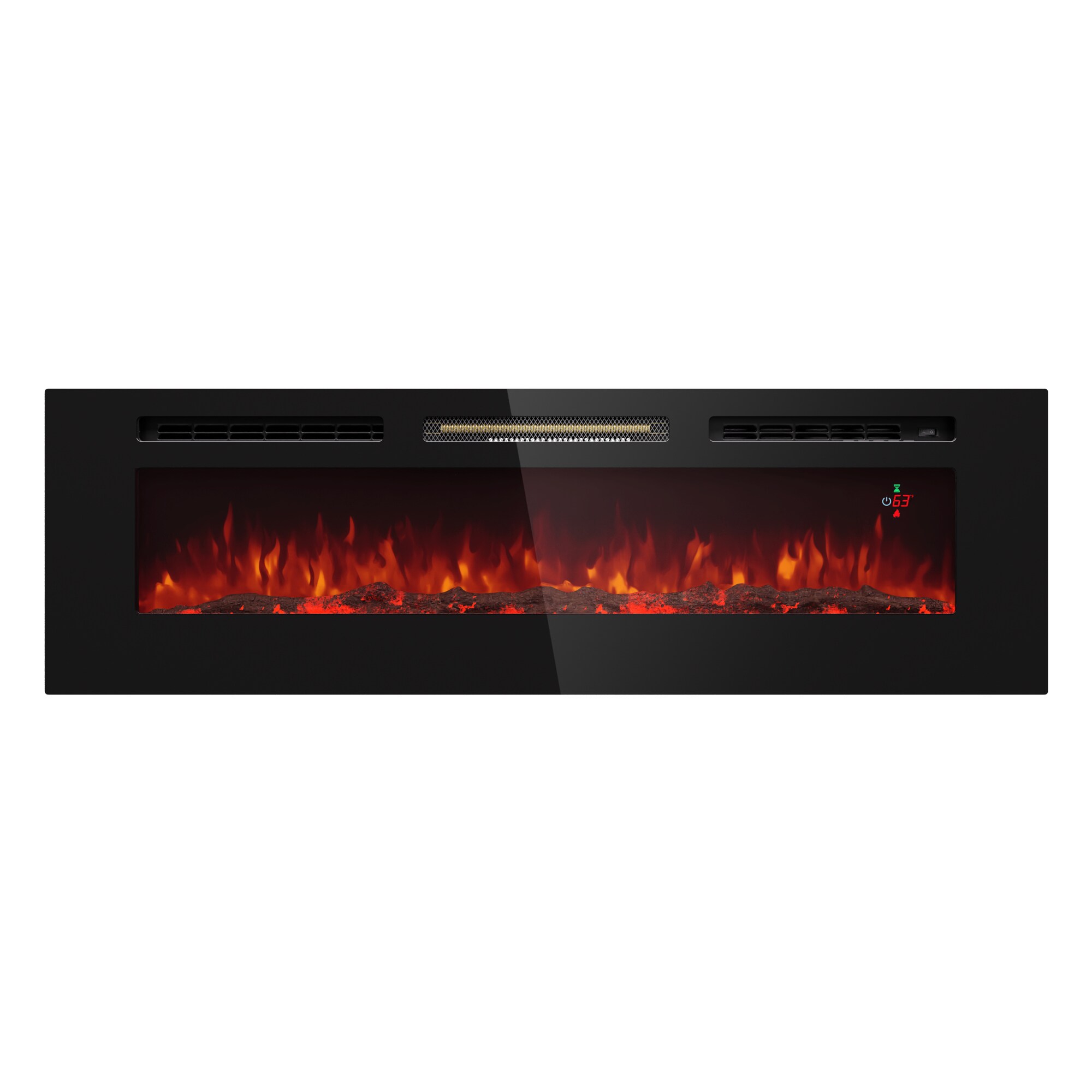 Galeras 152 Elektrischer Wandkamin 1800W LED Schwarz 152.5 x 47 x 13 cm - Bild 1