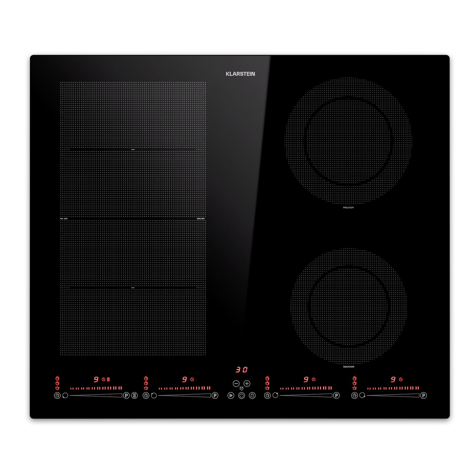 Masterzone 60 Hybrid Induktionskochfeld Einbau 4 Flex-Zonen ThermoBoost Smart Flex 9600 Watt