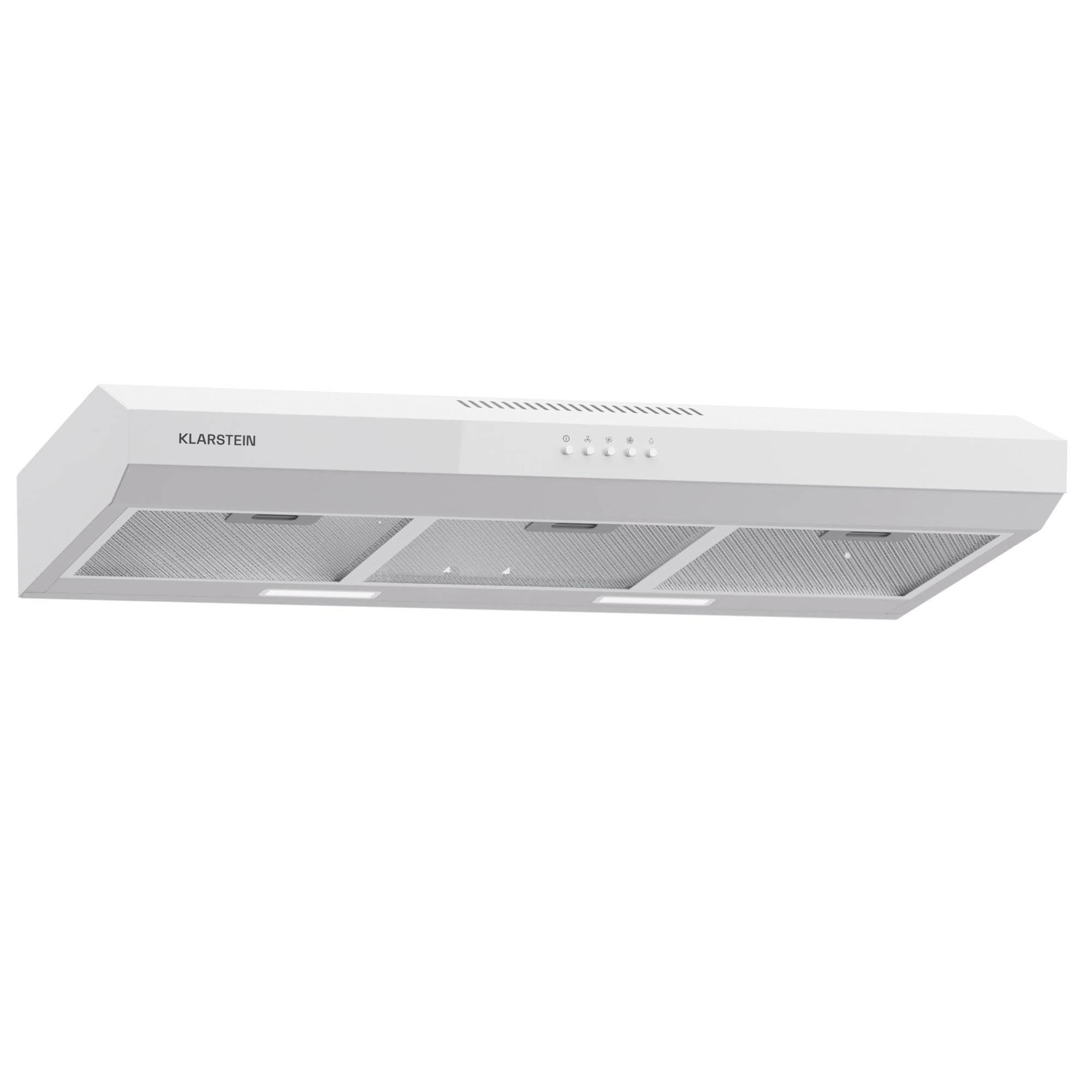 Contempo 90 Unterbau-Dunstabzugshaube 90cm 200m³/h LED Edelstahl Acryl Weiß