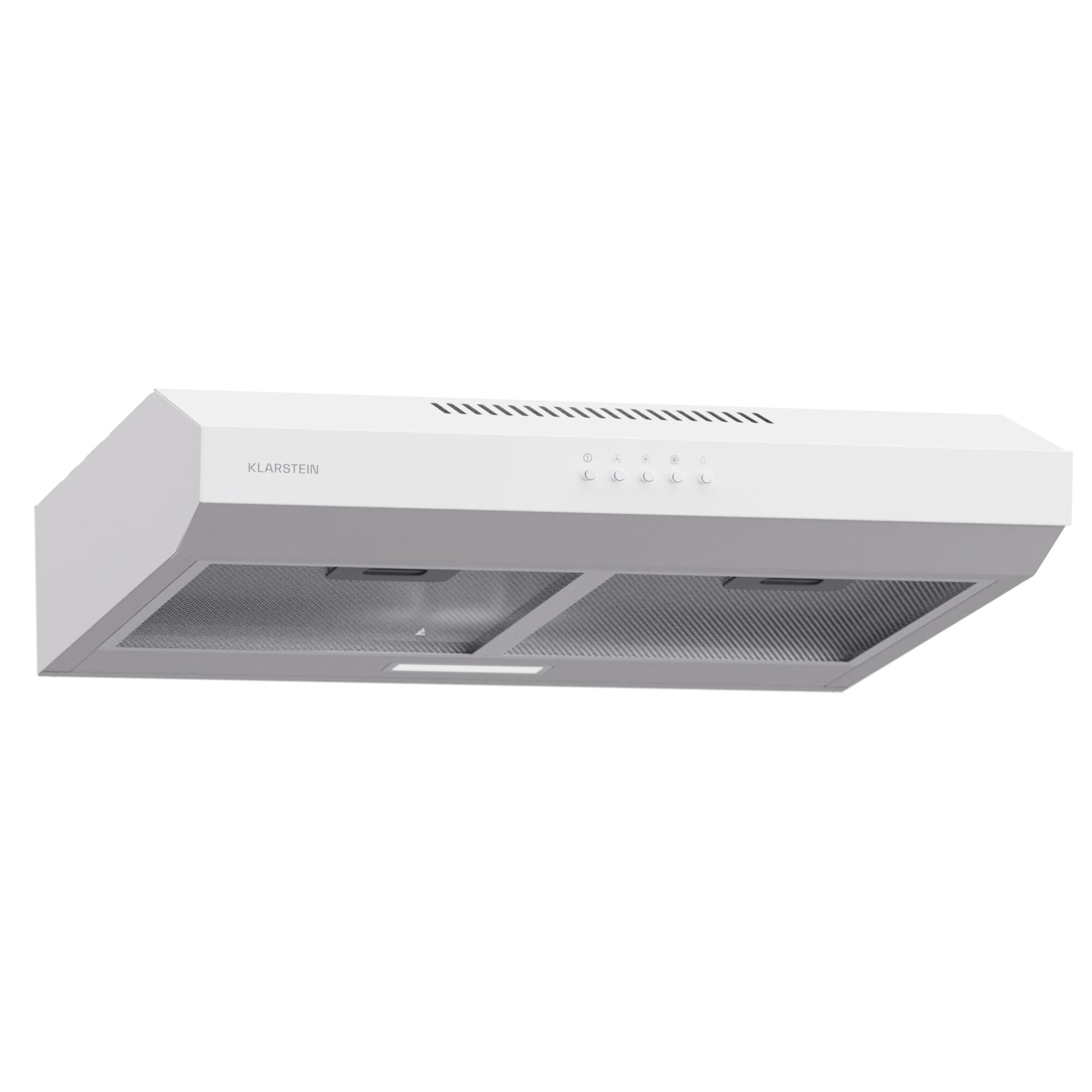 Contempo 60 Unterbau-Dunstabzugshaube 60cm 200m³/h LED Edelstahl Acryl Weiß