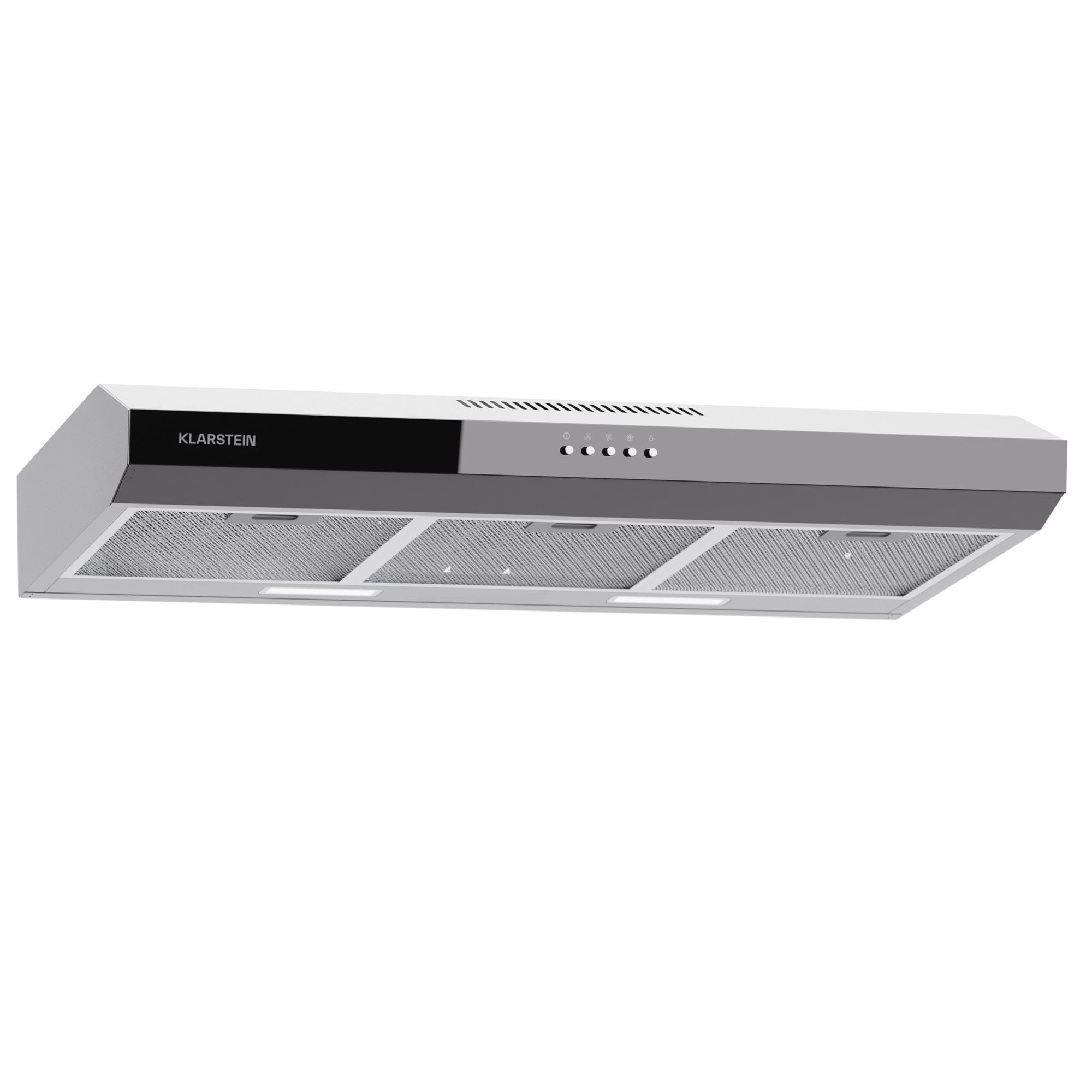 Contempo 90 Unterbau-Dunstabzugshaube 90cm 200m&sup3;/h LED Edelstahl Acryl Silber - Bild 1